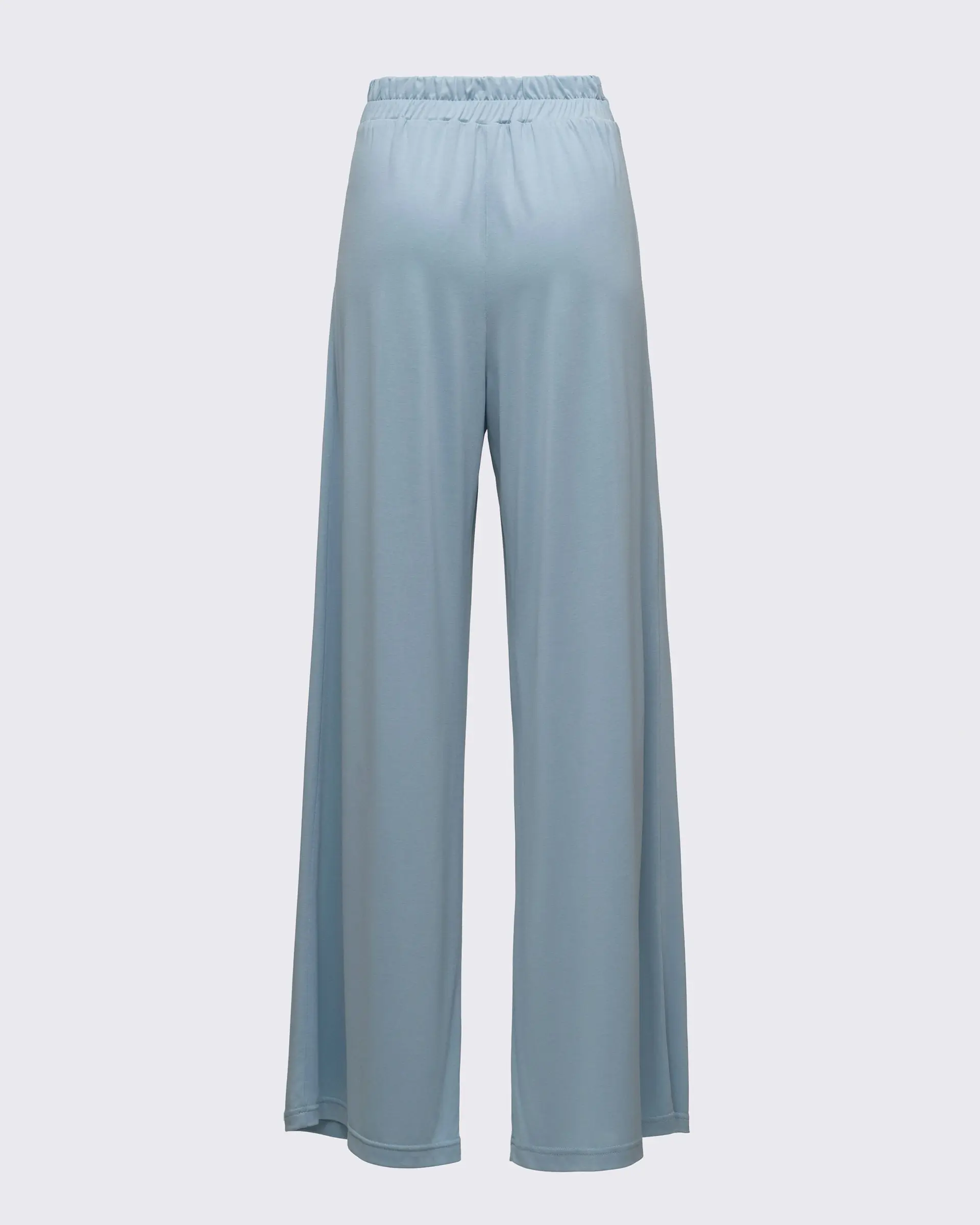 Ayarlanabilir Bel Detaylı Bol Paça Modal Pantolon - Baby Blue, photo 3