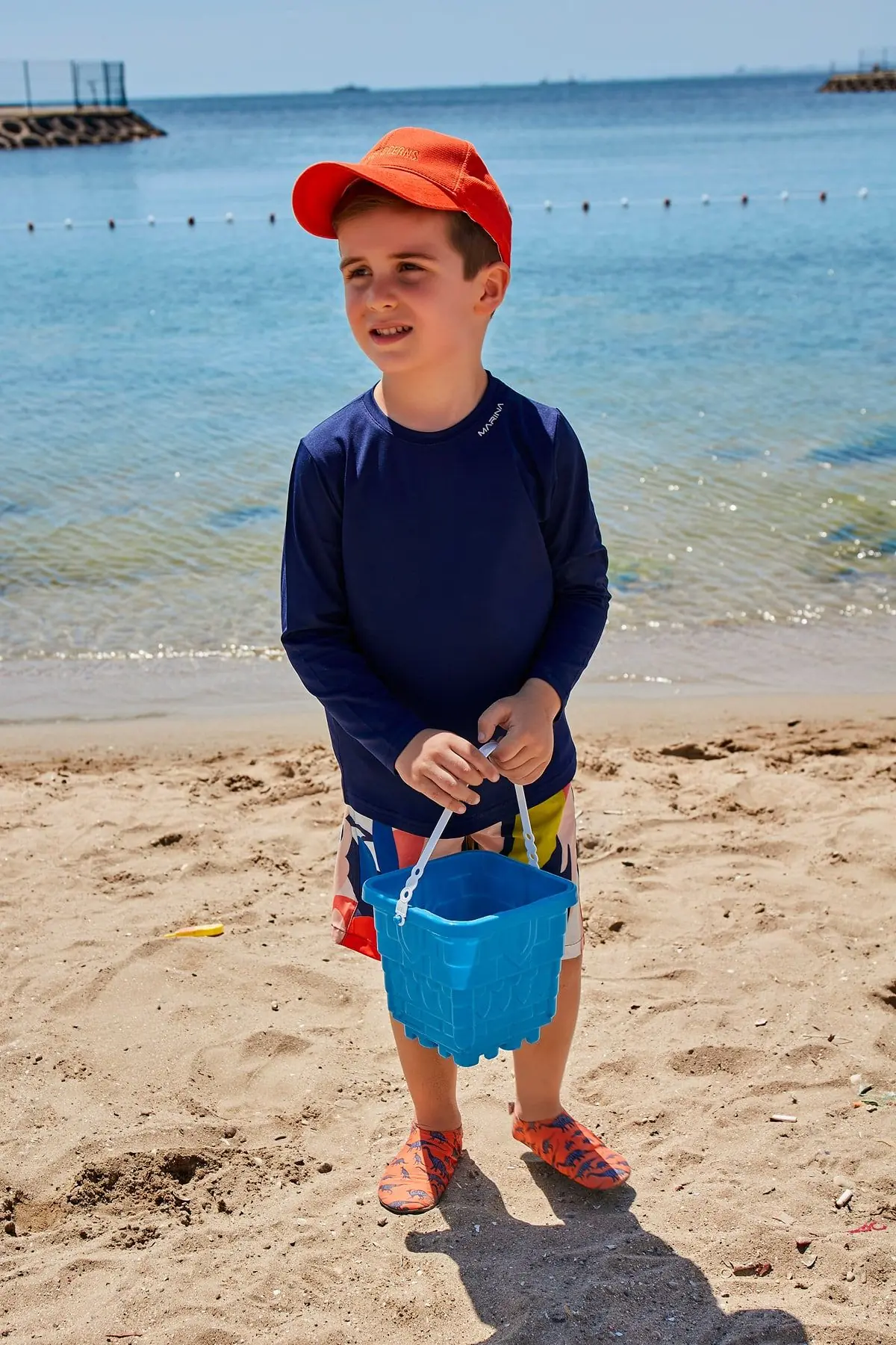 Lycra Navy Boys Swim Shirts T2344, photo 2