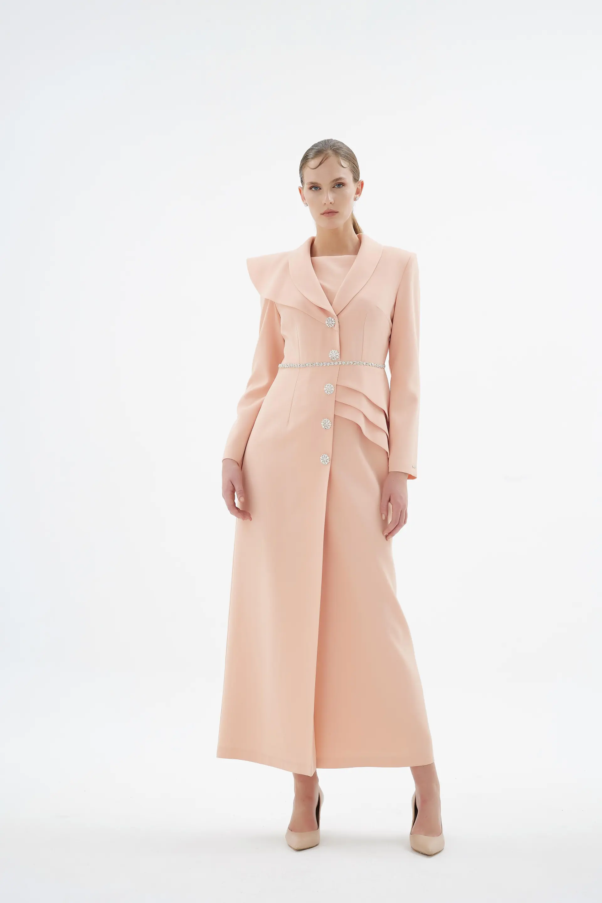 Liana Tailored Jacket Dress – Salmon