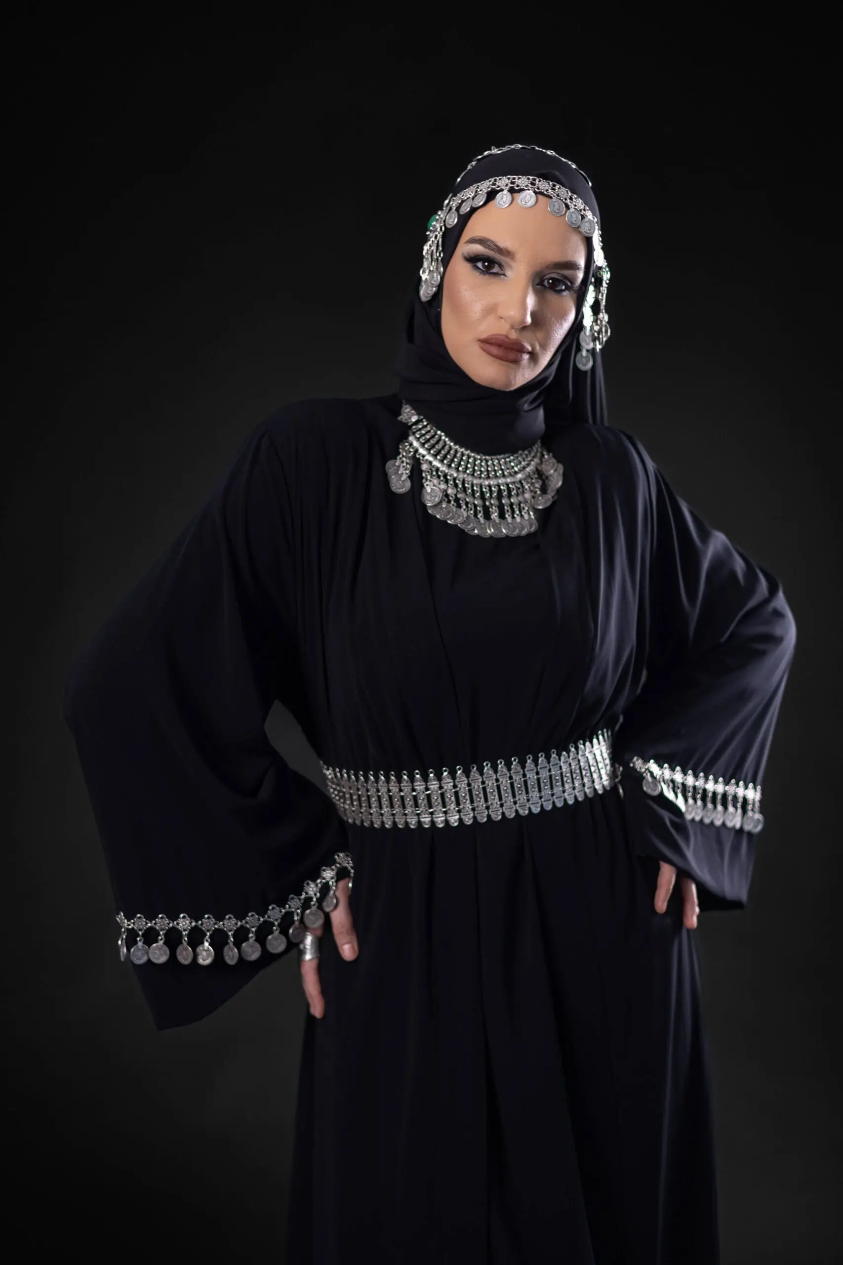 Charisma Ethno Silk Abaya – Black, photo 2