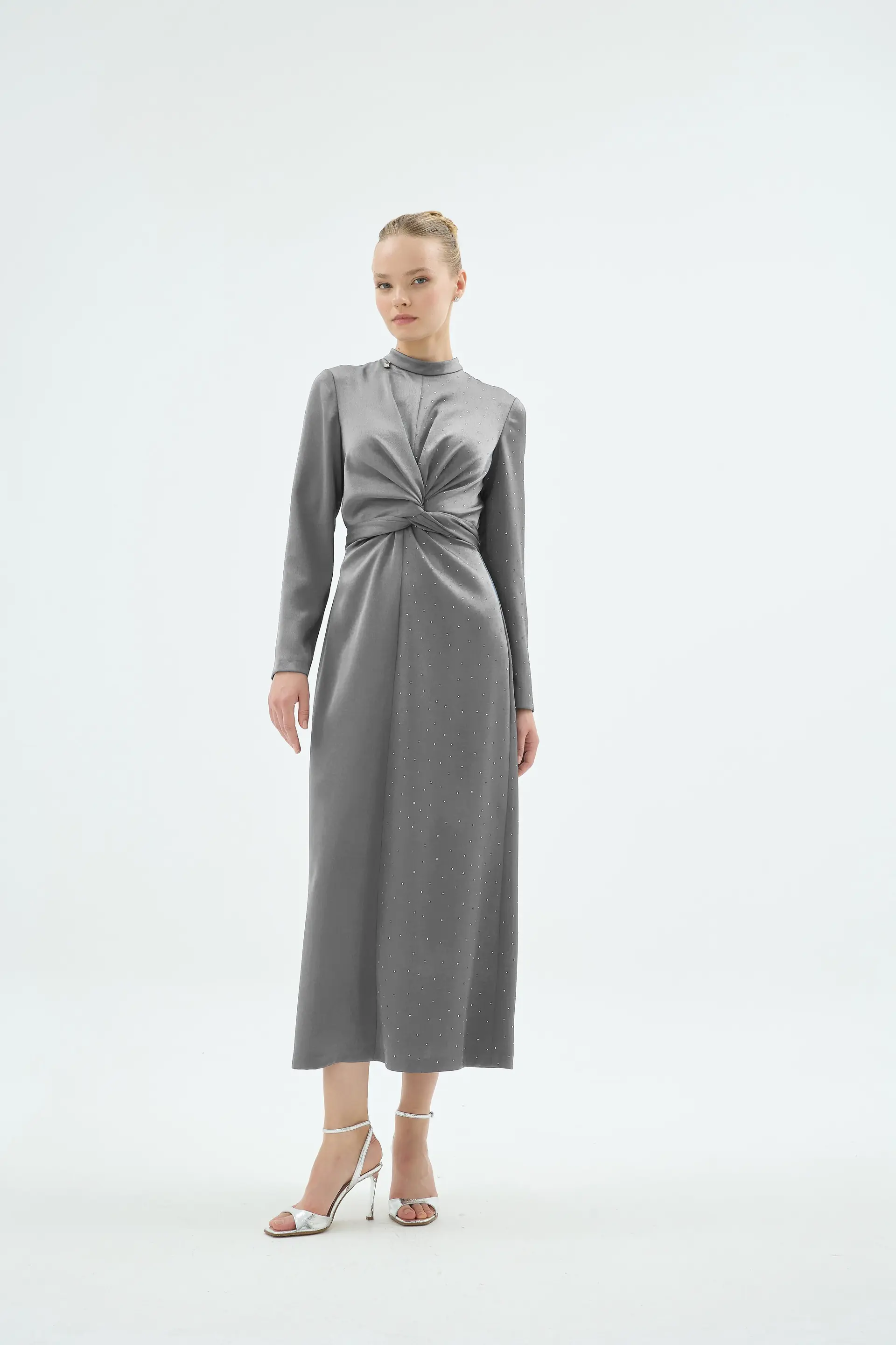 Umberto Crystal Dress – Silver