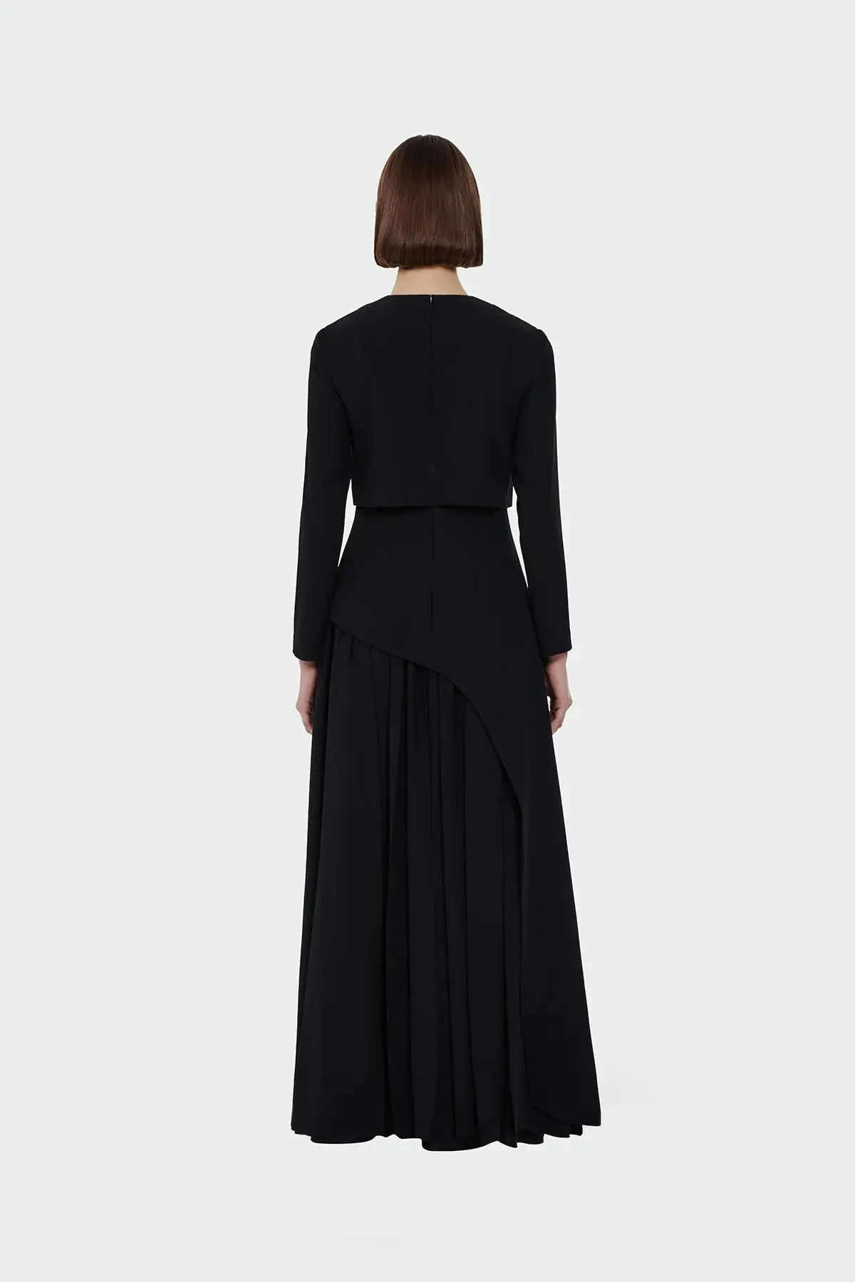 Layered Maxi Evening Dress – Black, photo 4