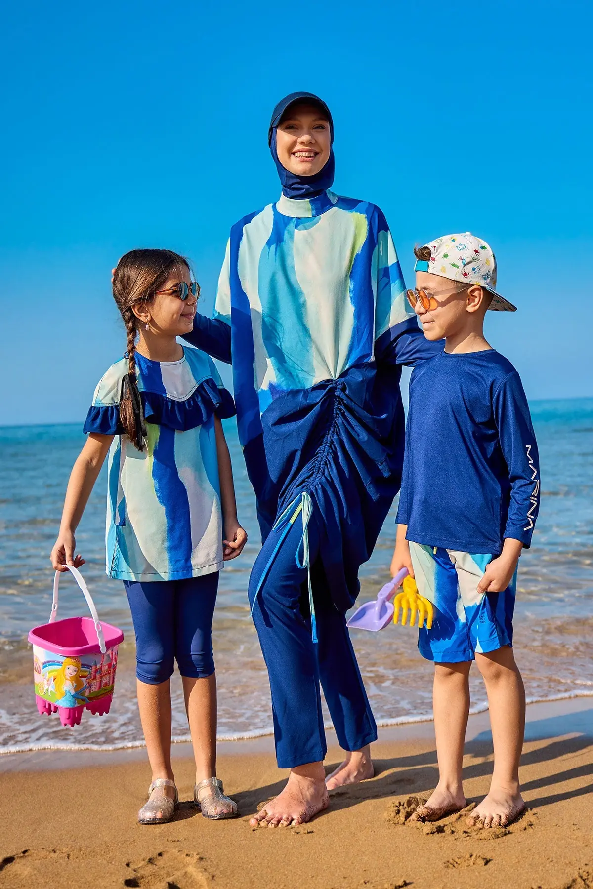 Navy Full Coverage Modest Swimwear Burkini Set M2513, photo 8