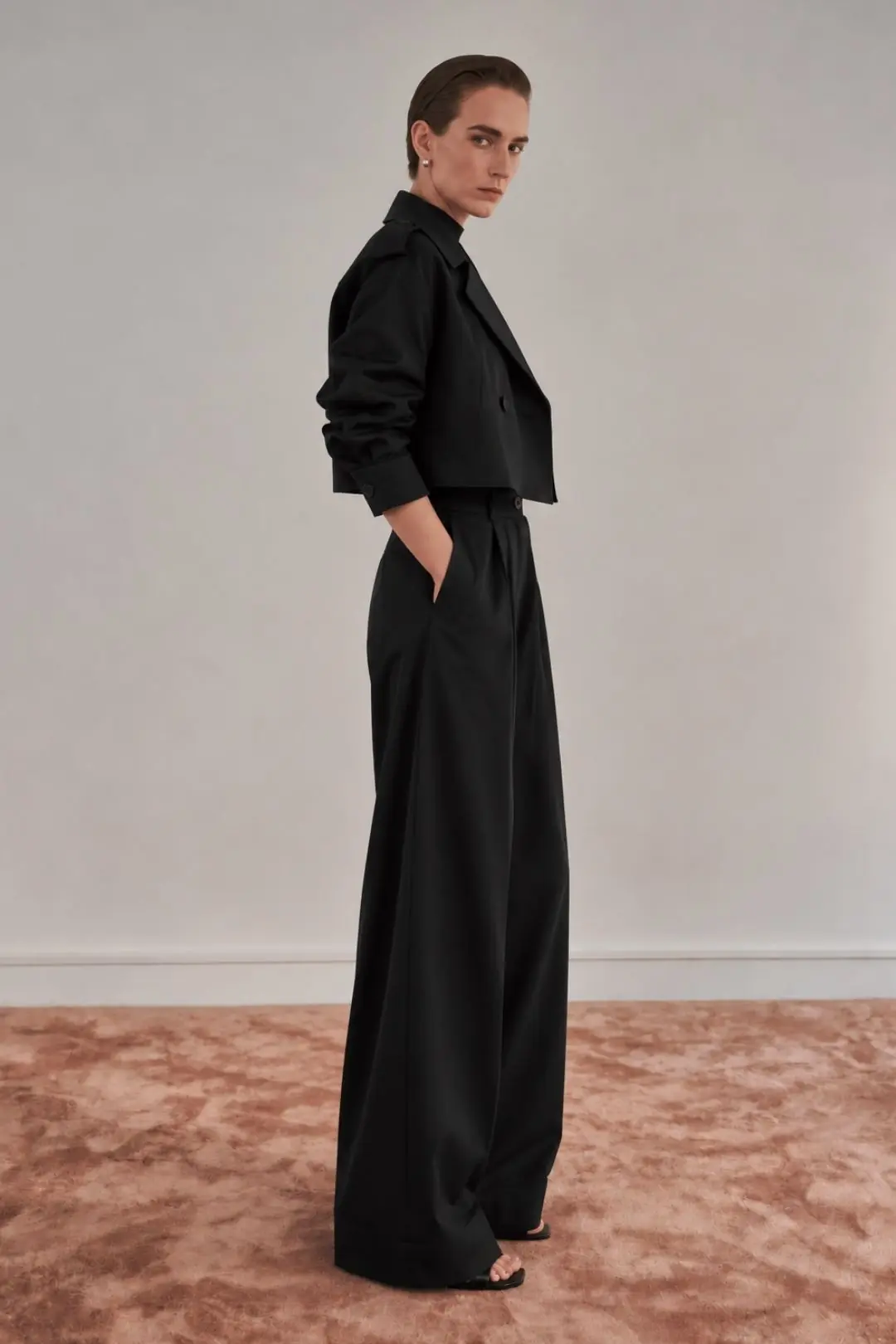 NOIR Wide-Leg Black Palazzo Trousers, photo 2