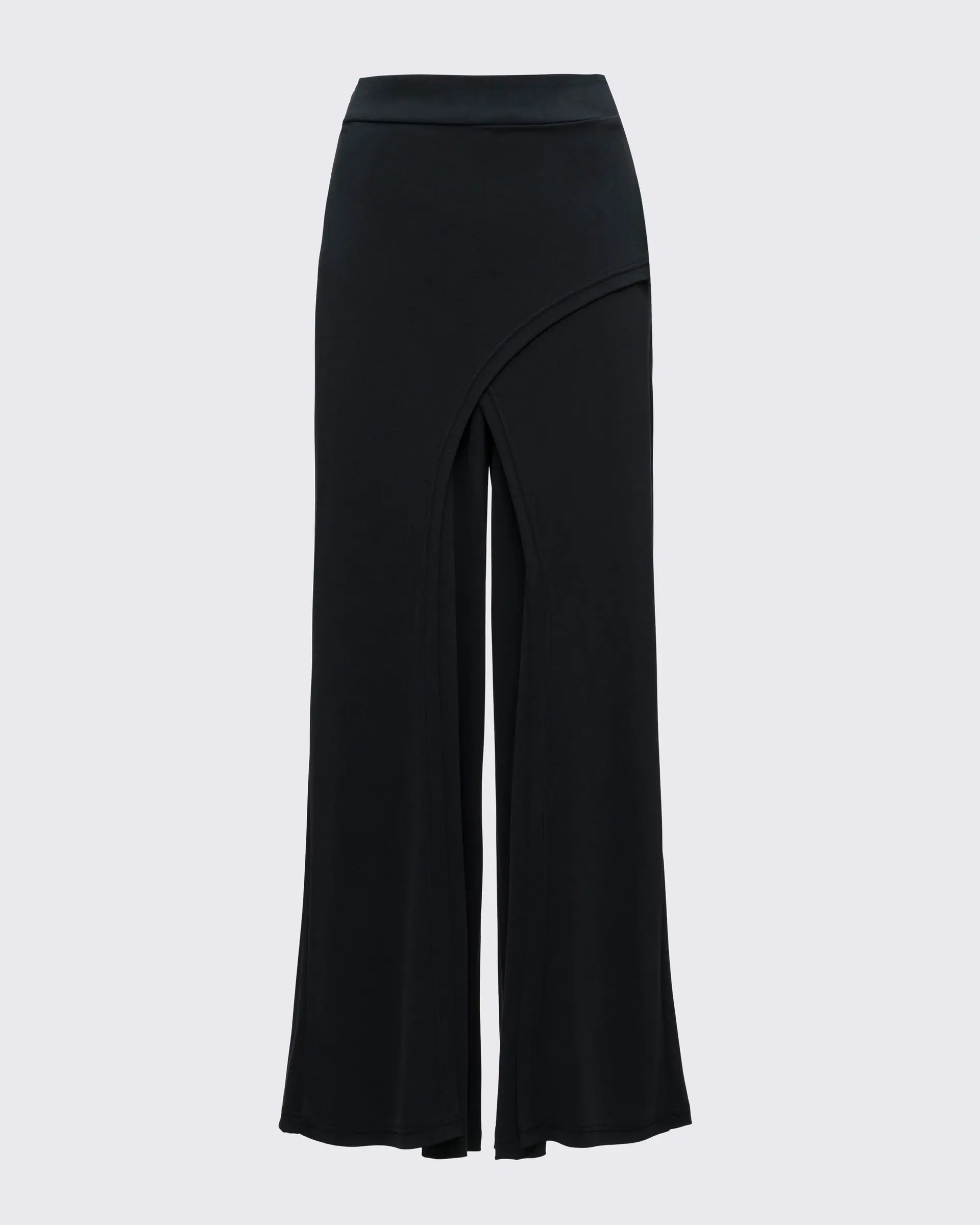 Kuruvaze Görünümlü Modal Pantolon - Siyah