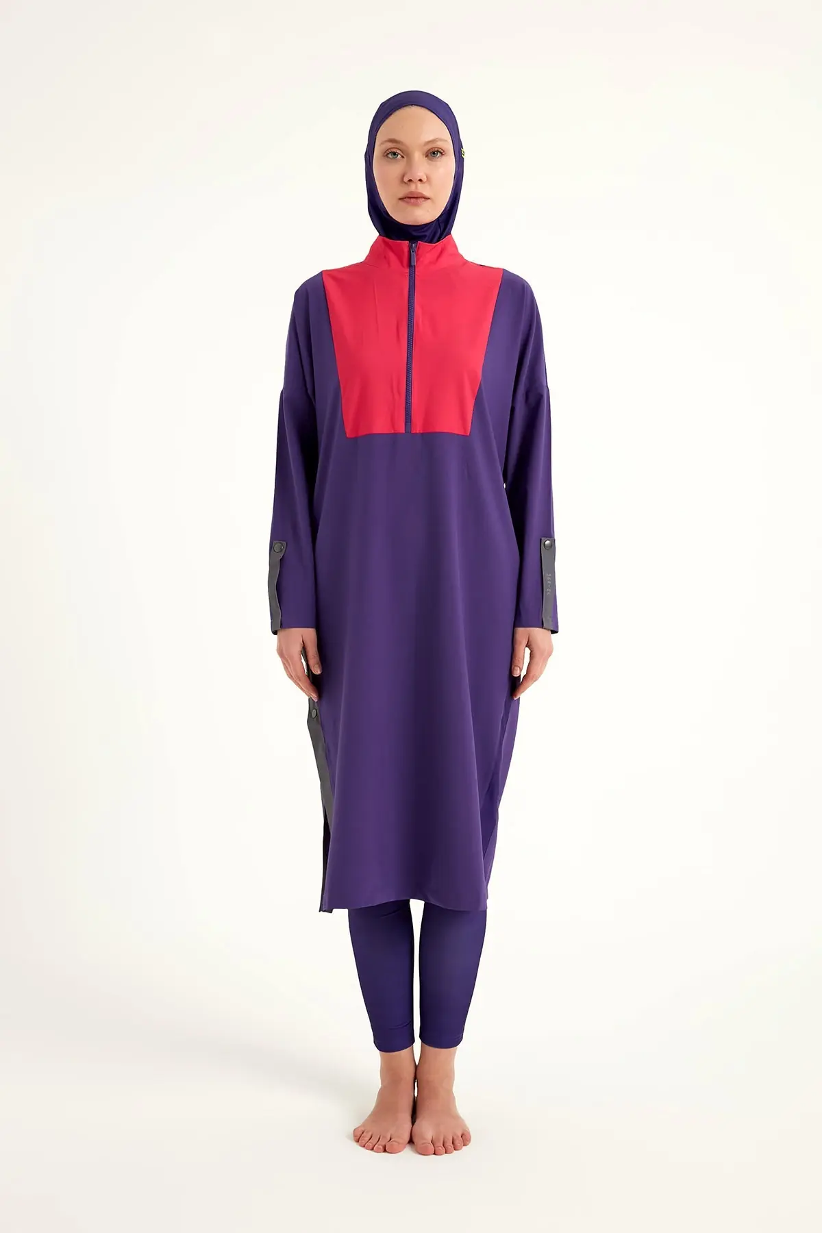 Purple Full Coverage Modest Swimwear Burkini Set M2527-2, photo 6