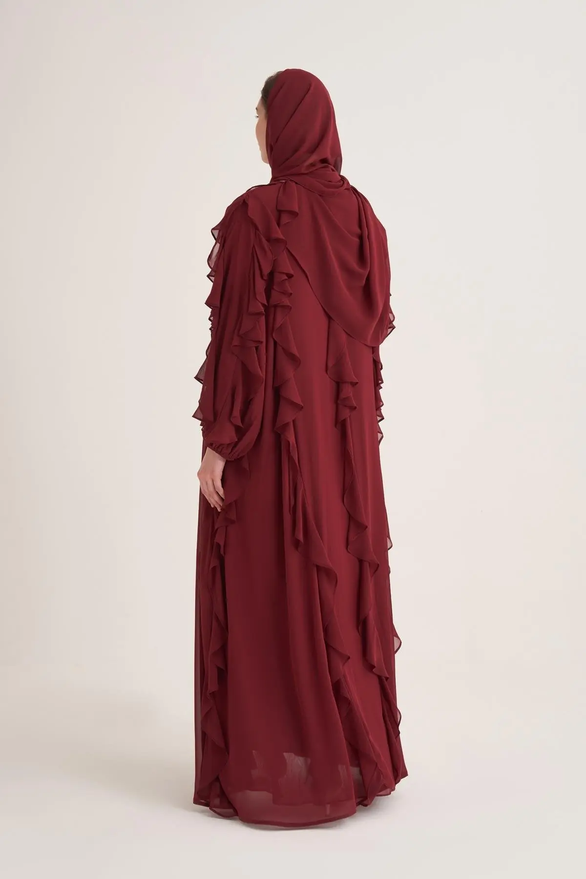Lola Abaya & Scarf – Burgundy, photo 4