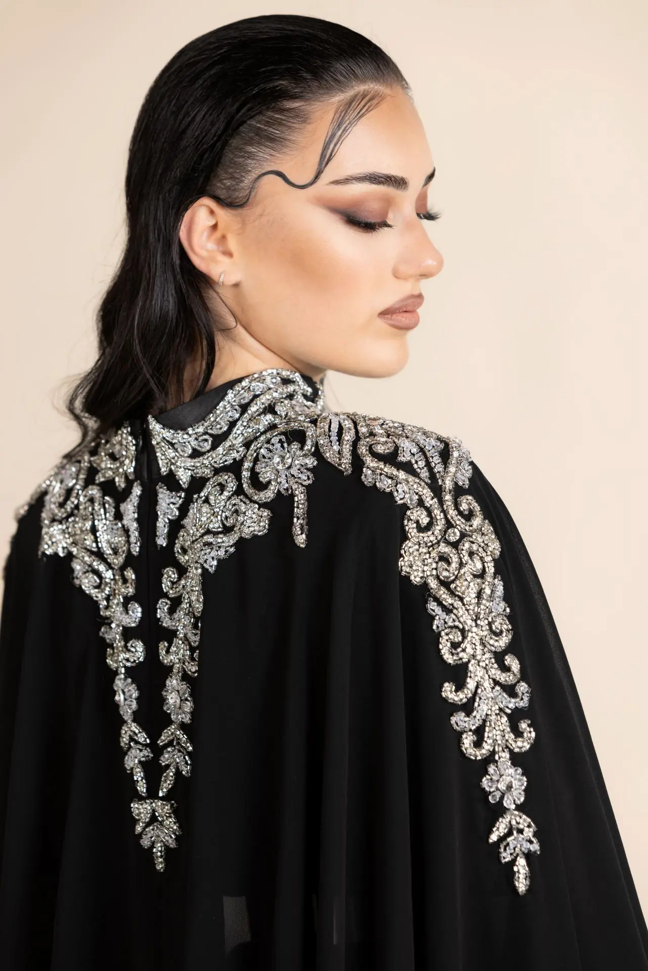 Elegant Unique Gown Abaya – Black, photo 3