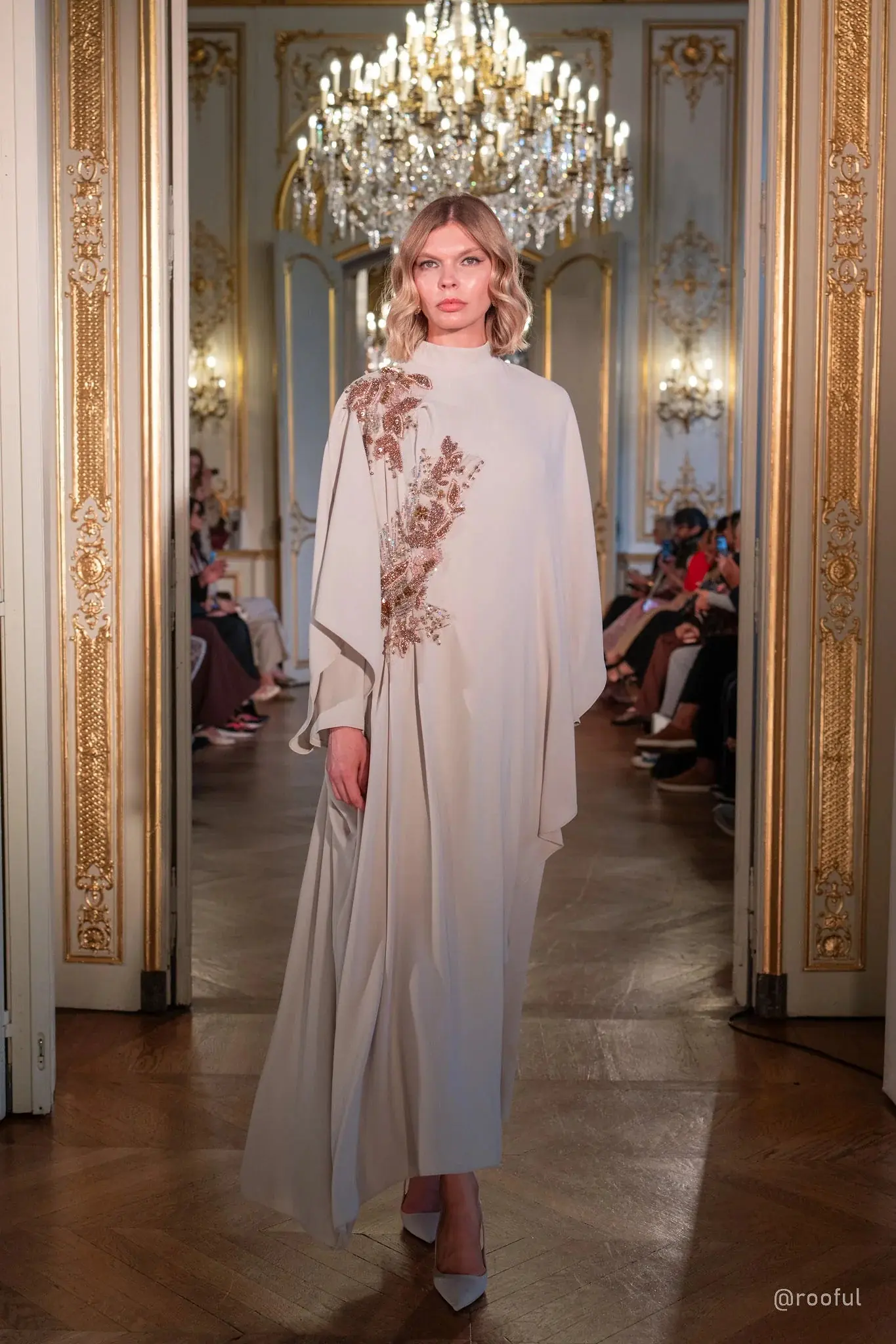 Aurelia Embroidered Signature Dress – Cream