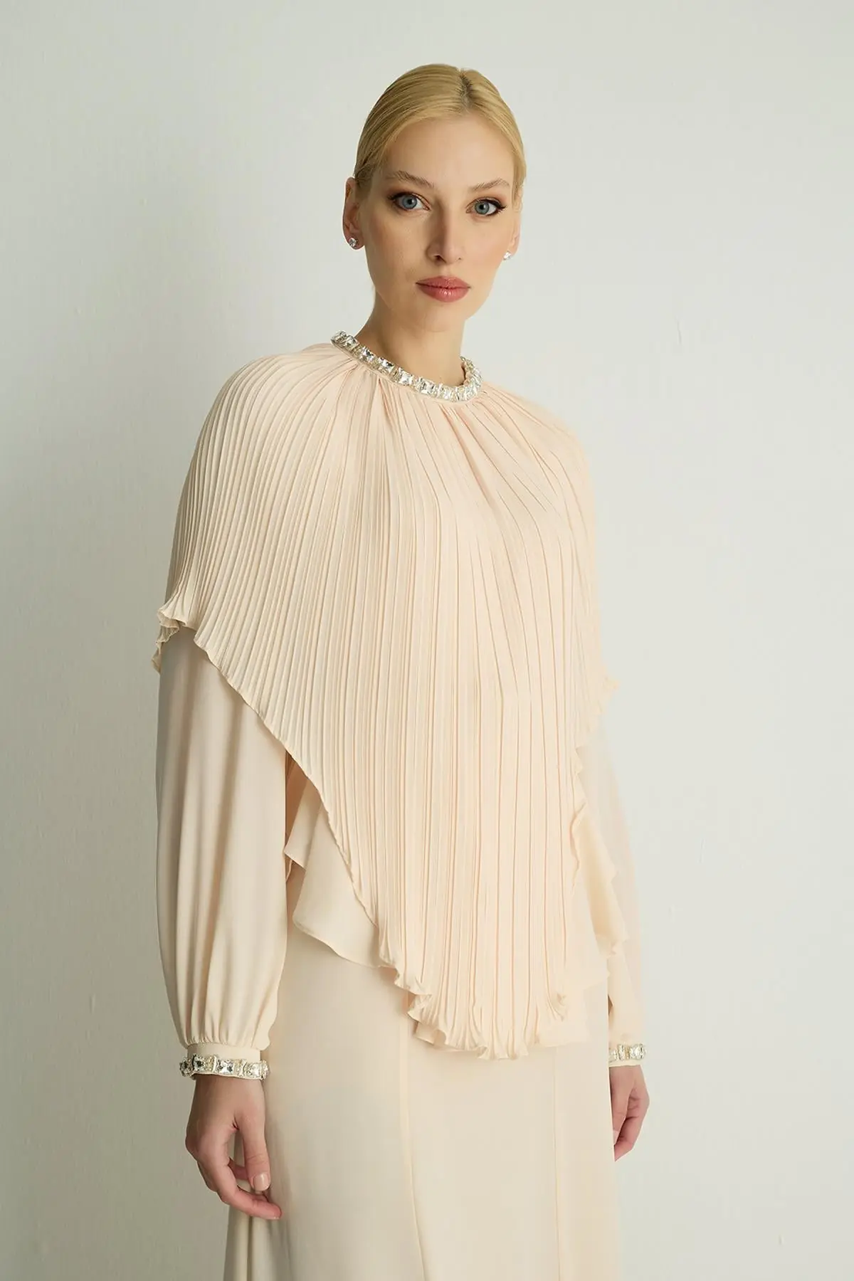 Plume Dress — Stone, photo 3