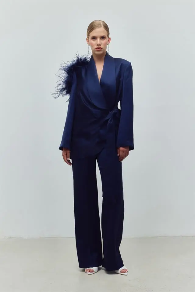 Royal Midnight Silk Set — Navy, photo 4
