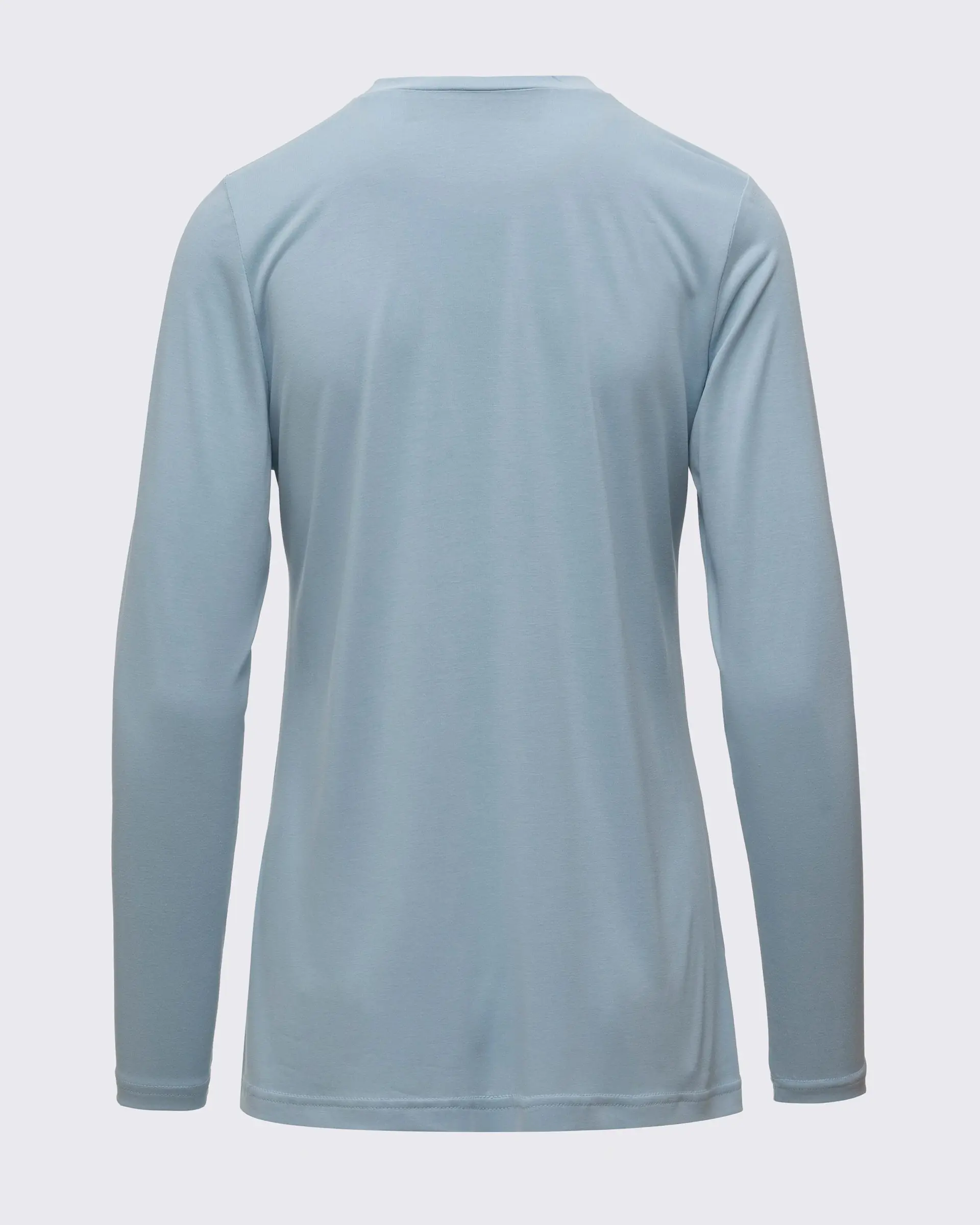 Modal Kumaşlı Uzun Kollu Basic Üst - Baby Blue, photo 3