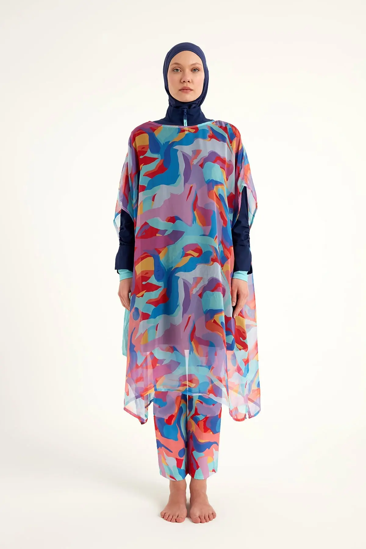 Marina Oversize Pareo - Multicolor Printed, photo 5