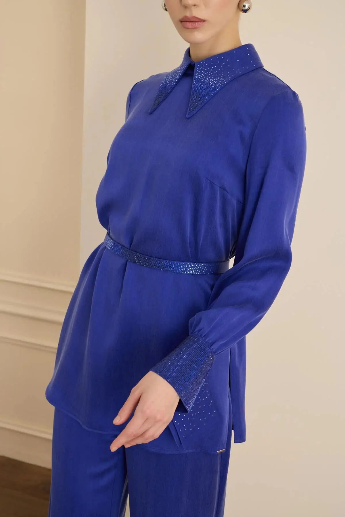 Splendid Embellished Collar Blouse – Sax Blue, photo 3