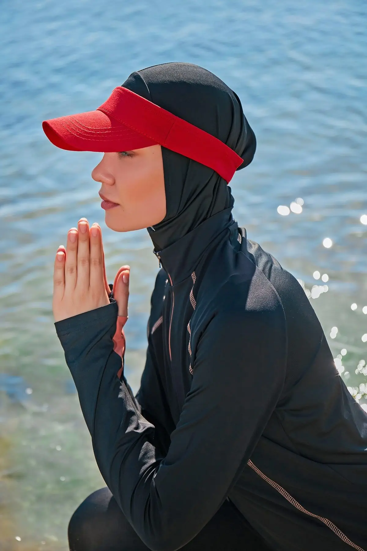 Lycra Black Burkini Modest Swimwear M2333, photo 2