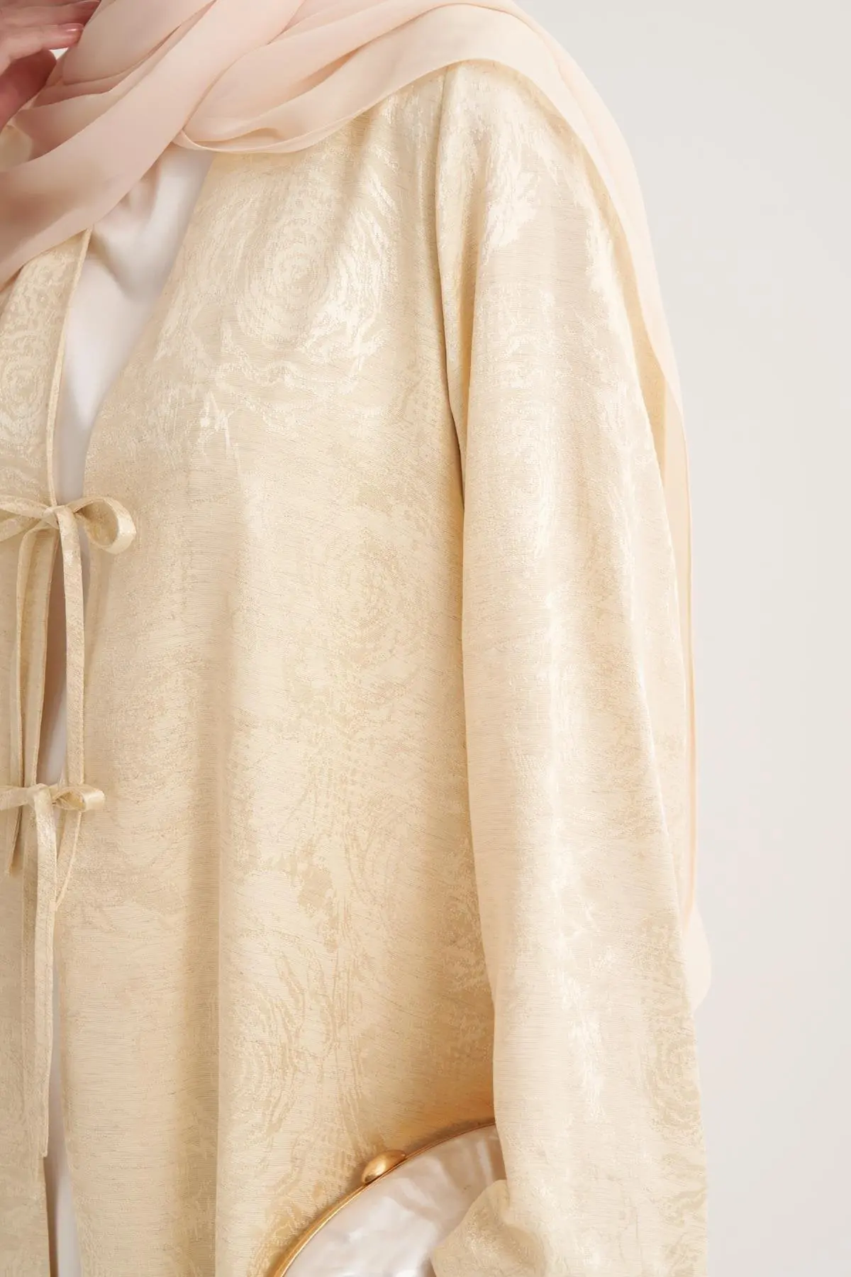 Mila Linen Abaya & Scarf – Yellow, photo 3