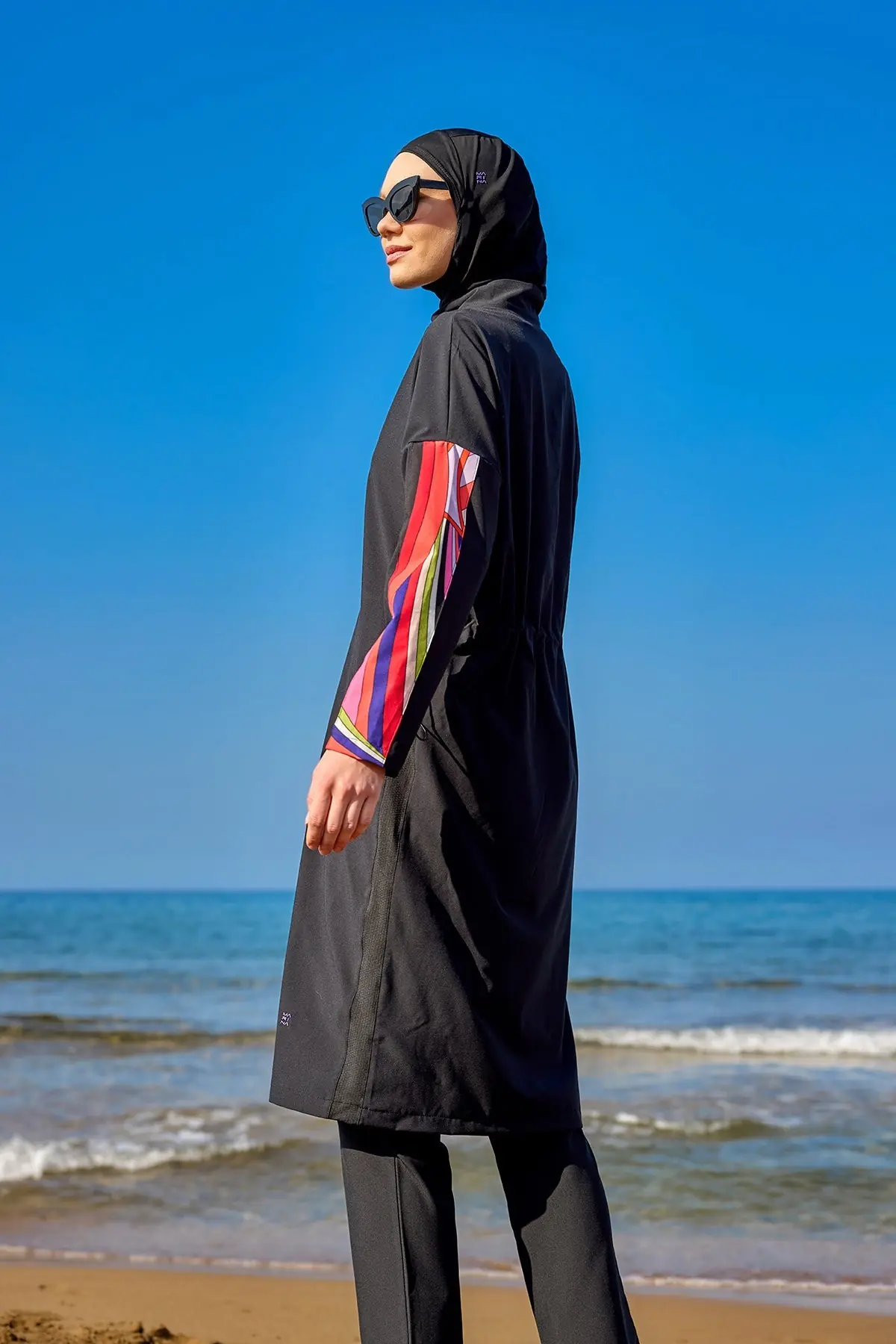 Black Full Coverage Swimwear Burkini Set M2510, photo 3