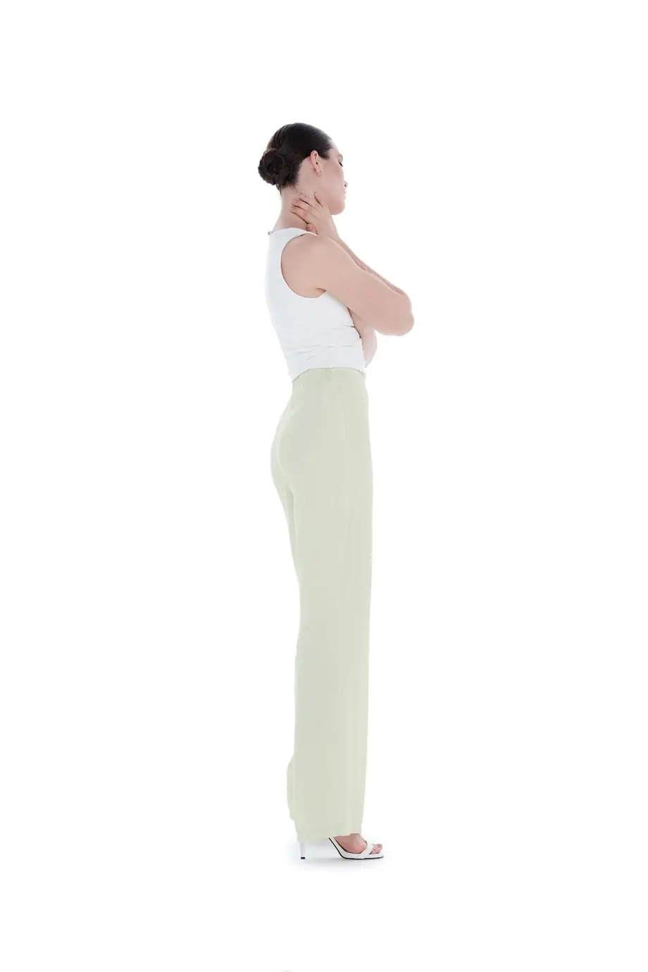 Budva Wide-Leg Trousers – Yellow, photo 3