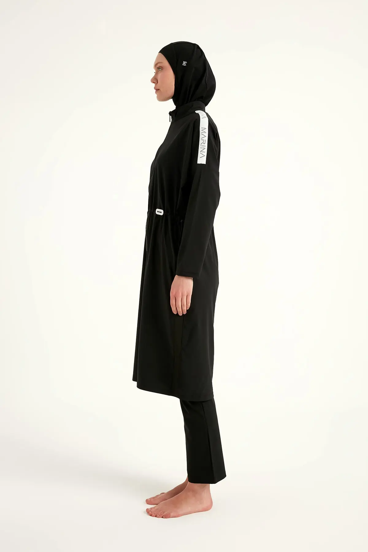 Black Full Coverage Modest Swimwear Burkini Set M2507-1, photo 7