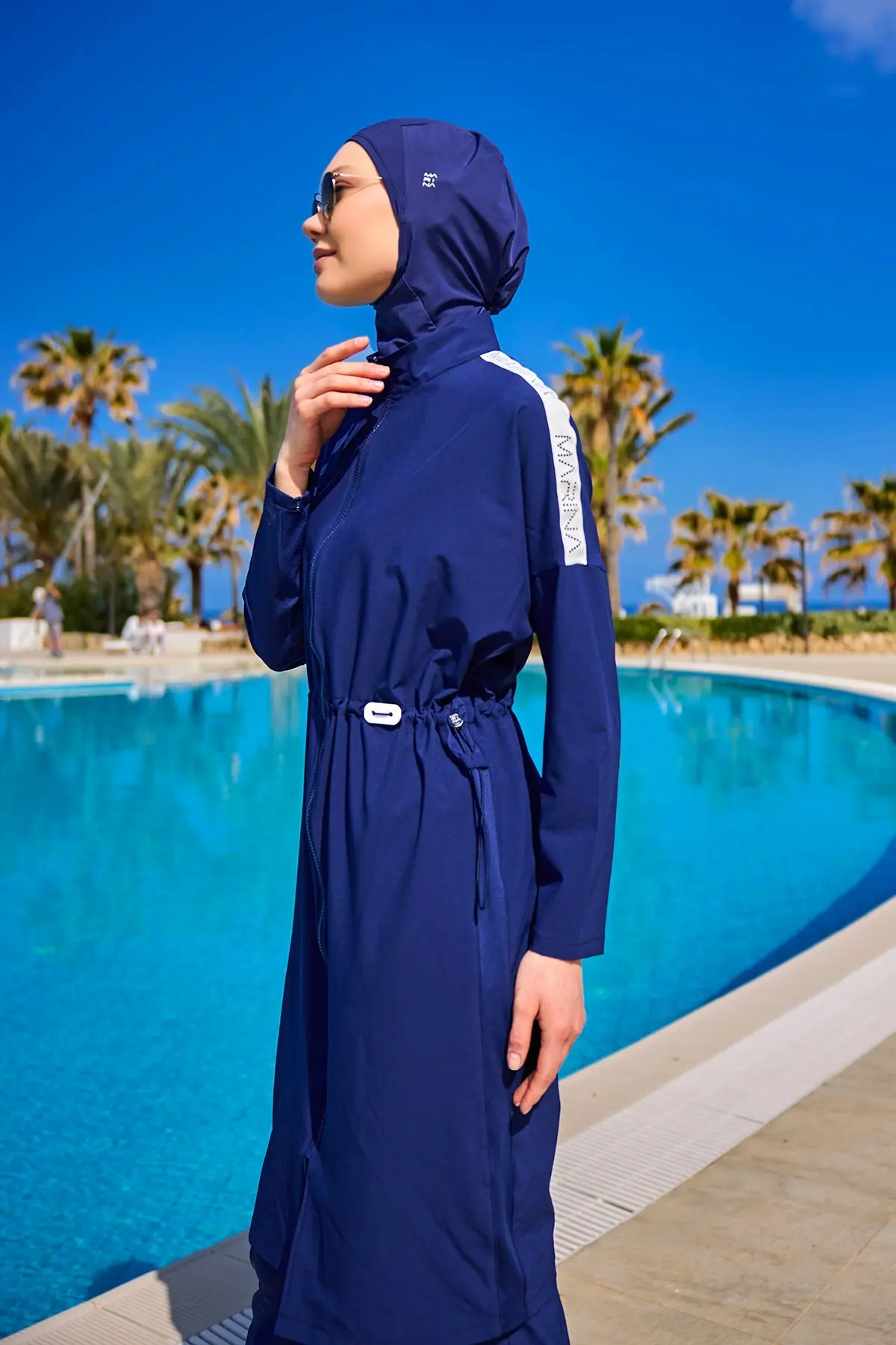 Navy Full Coverage Modest Swimwear Burkini Set M2507-2, photo 5