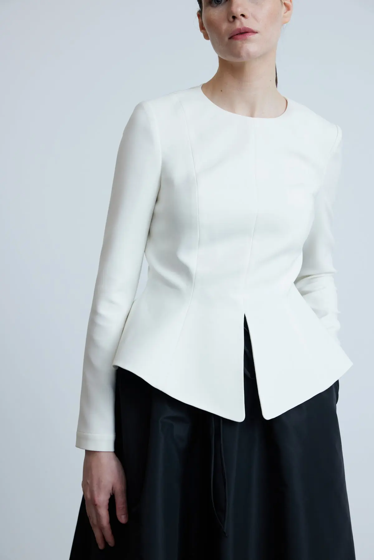 Peplum Detailed Blouse - White, photo 3