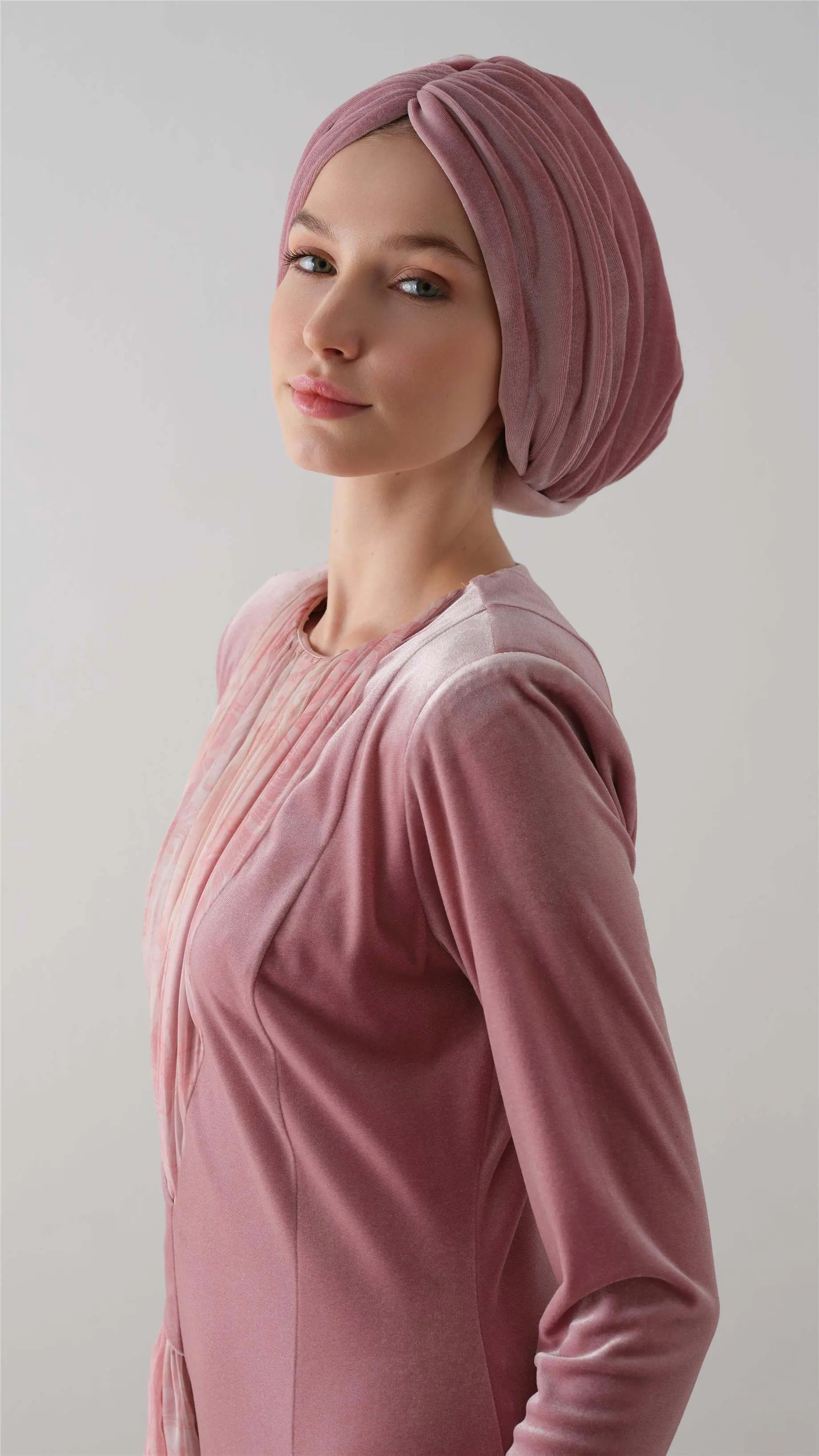 KADİFE DRAPE BONE Pembe, photo 3