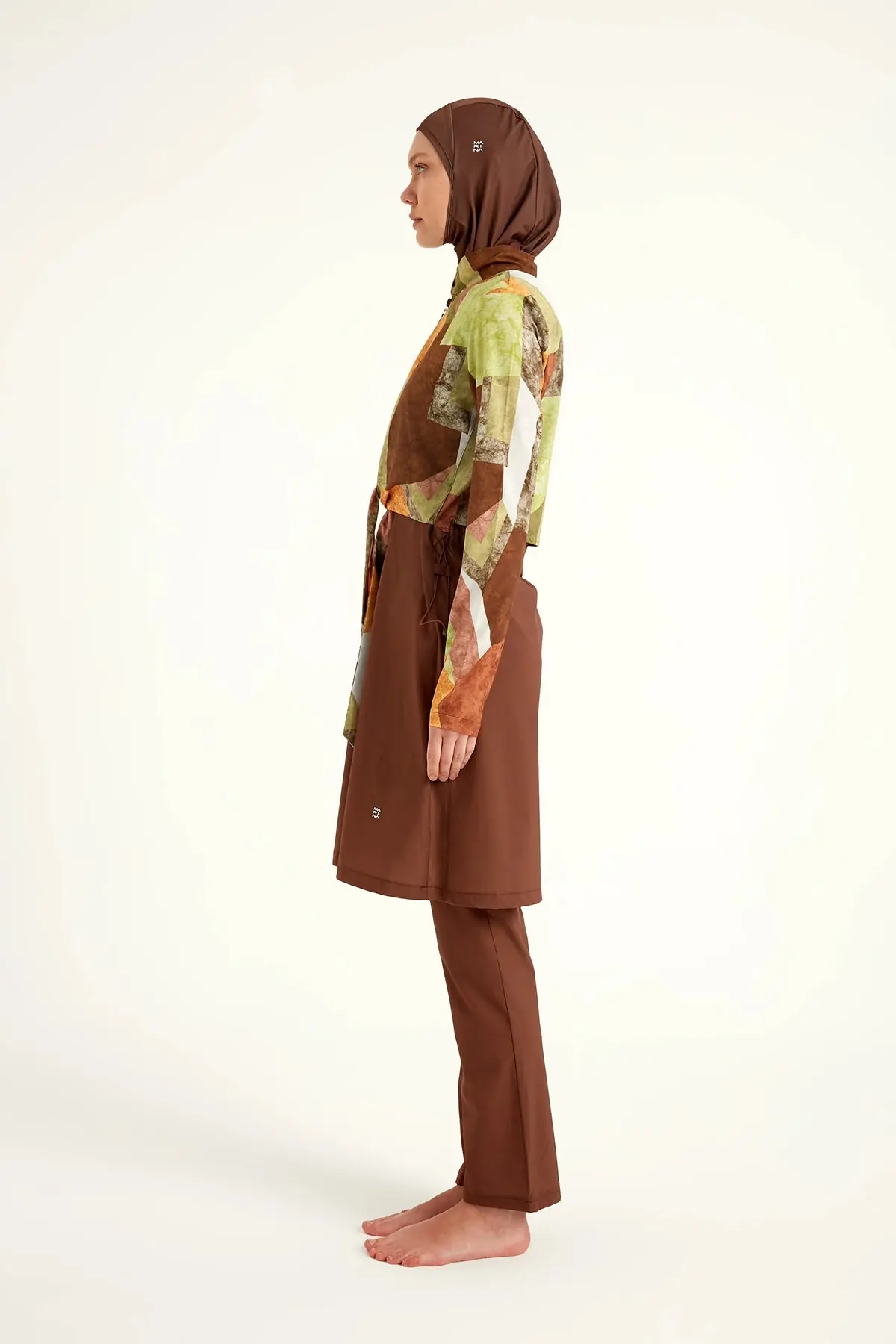 Brown Full Coverage Modest Swimwear Burkini Set M2530-1, photo 6