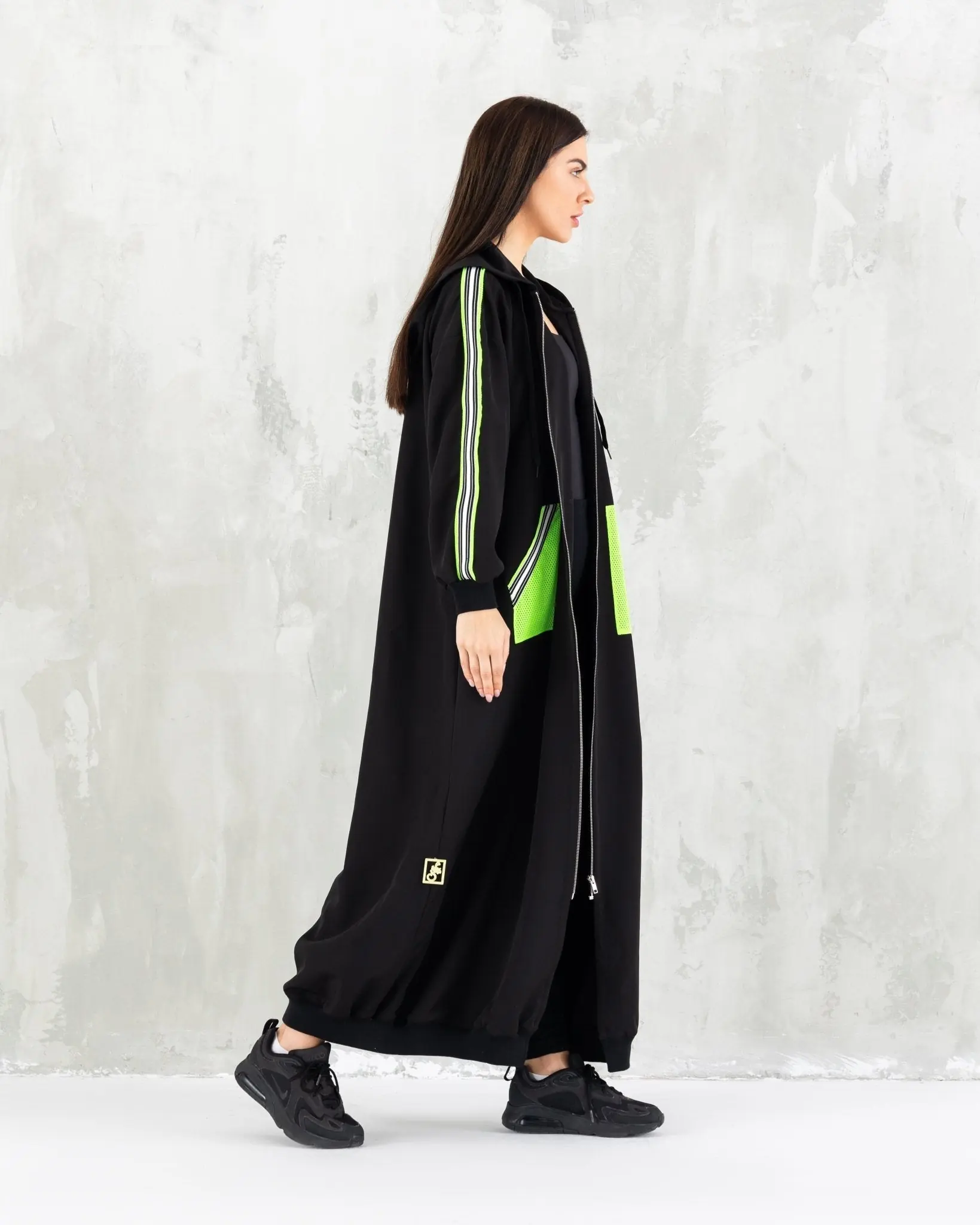 Fluorescent Black Sporty Abaya, photo 4