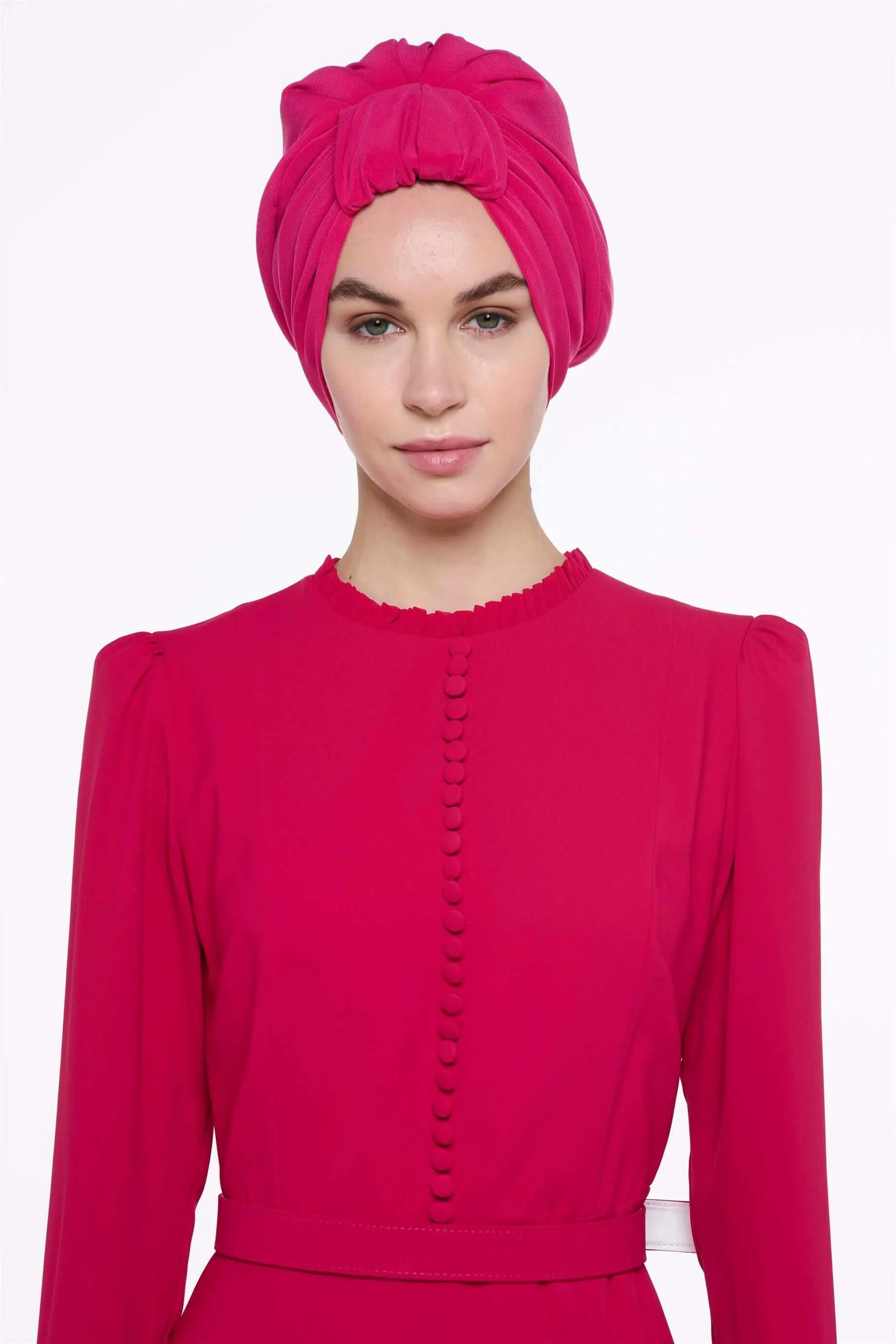 Fuchsia Handle-Style Design Bonnet