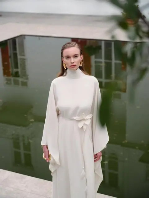 Elenor Kaftan Dress – Cream, photo 5