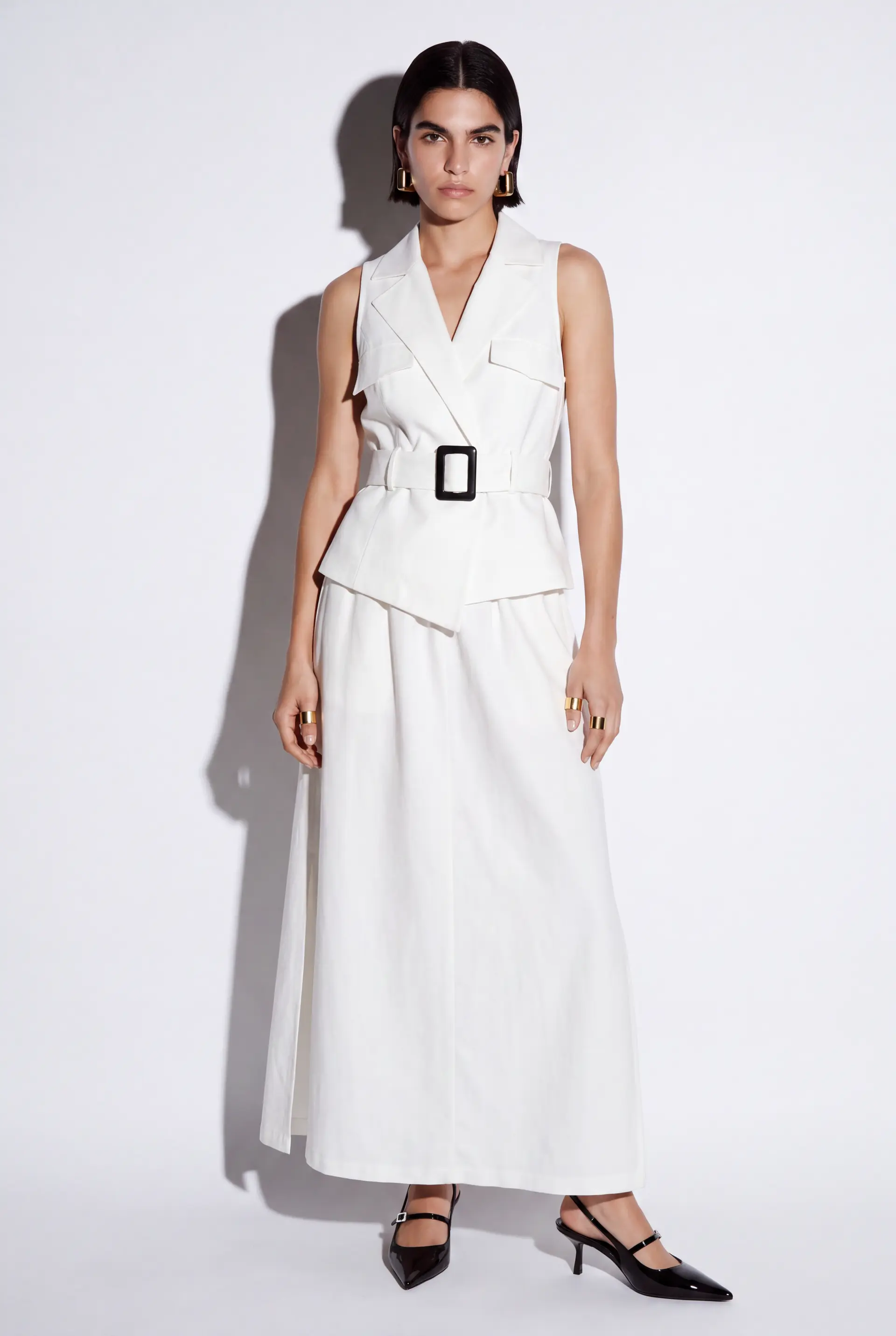 Lia Square Buckle Vest 100% Fine Organic Cotton, photo 2