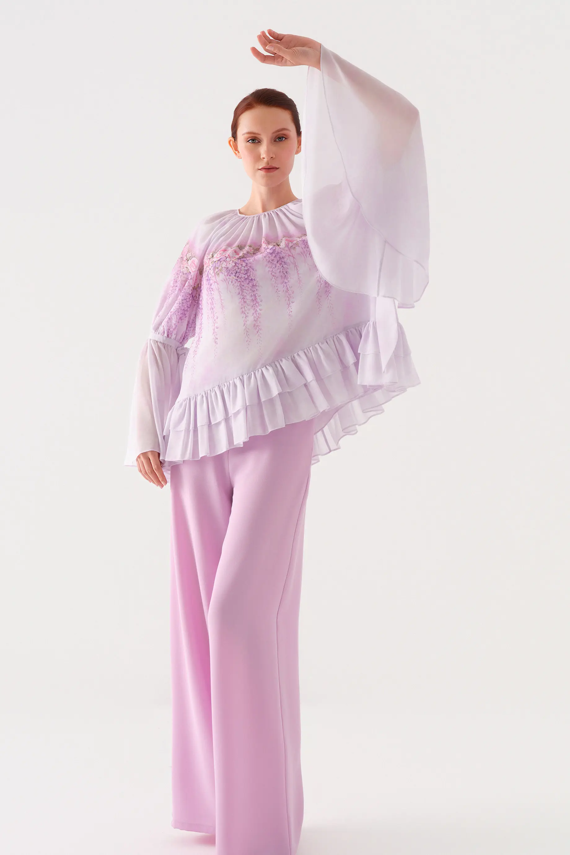 SU DESENLİ TUNİK PANTOLON TAKIM Lila, photo 5