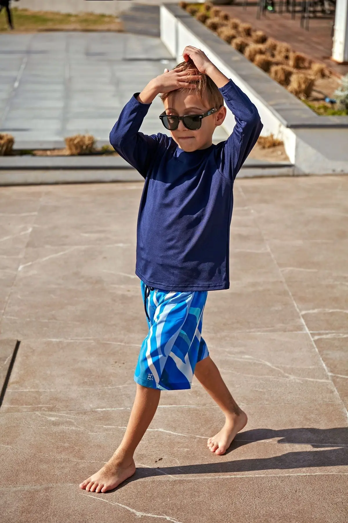 Woven Navy Boys Shorts B2435, photo 3