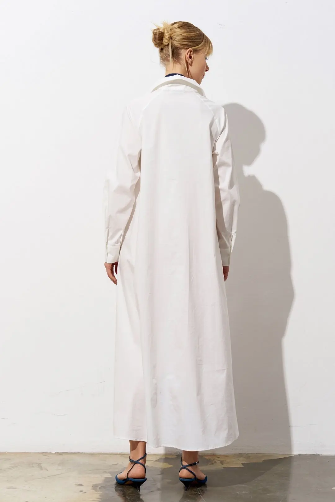 Poplin Shirt Maxi Dress – White, photo 5
