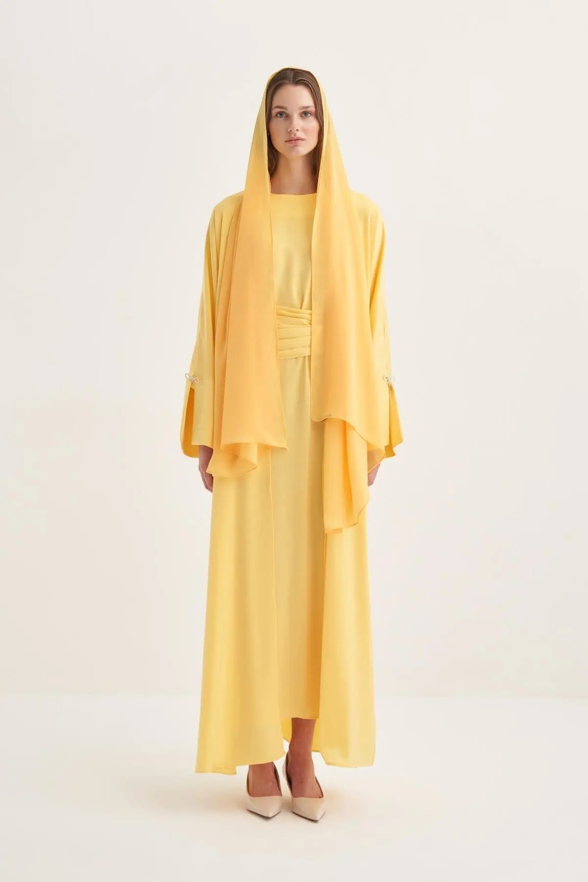 Mira Abaya Set – Yellow