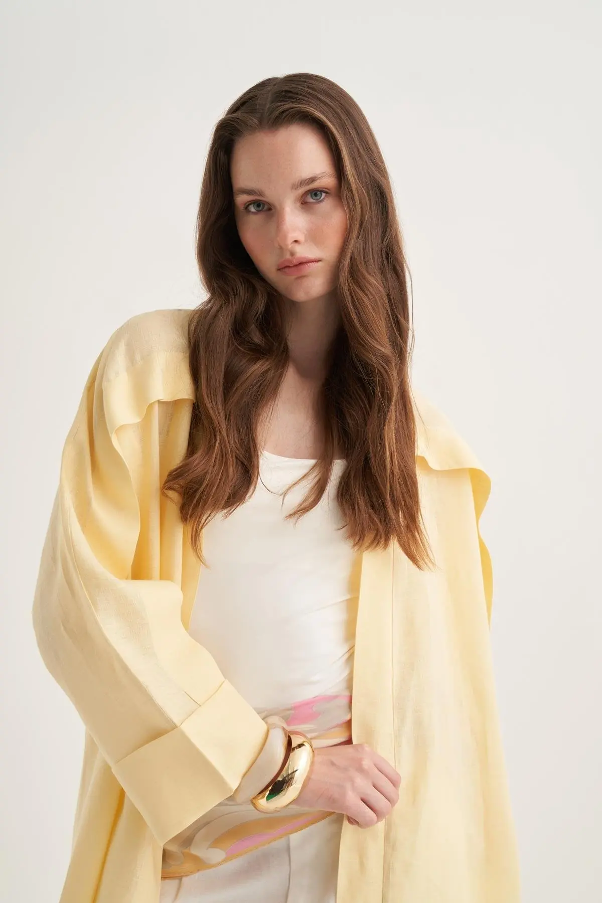 Linen Abaya Yellow, photo 2
