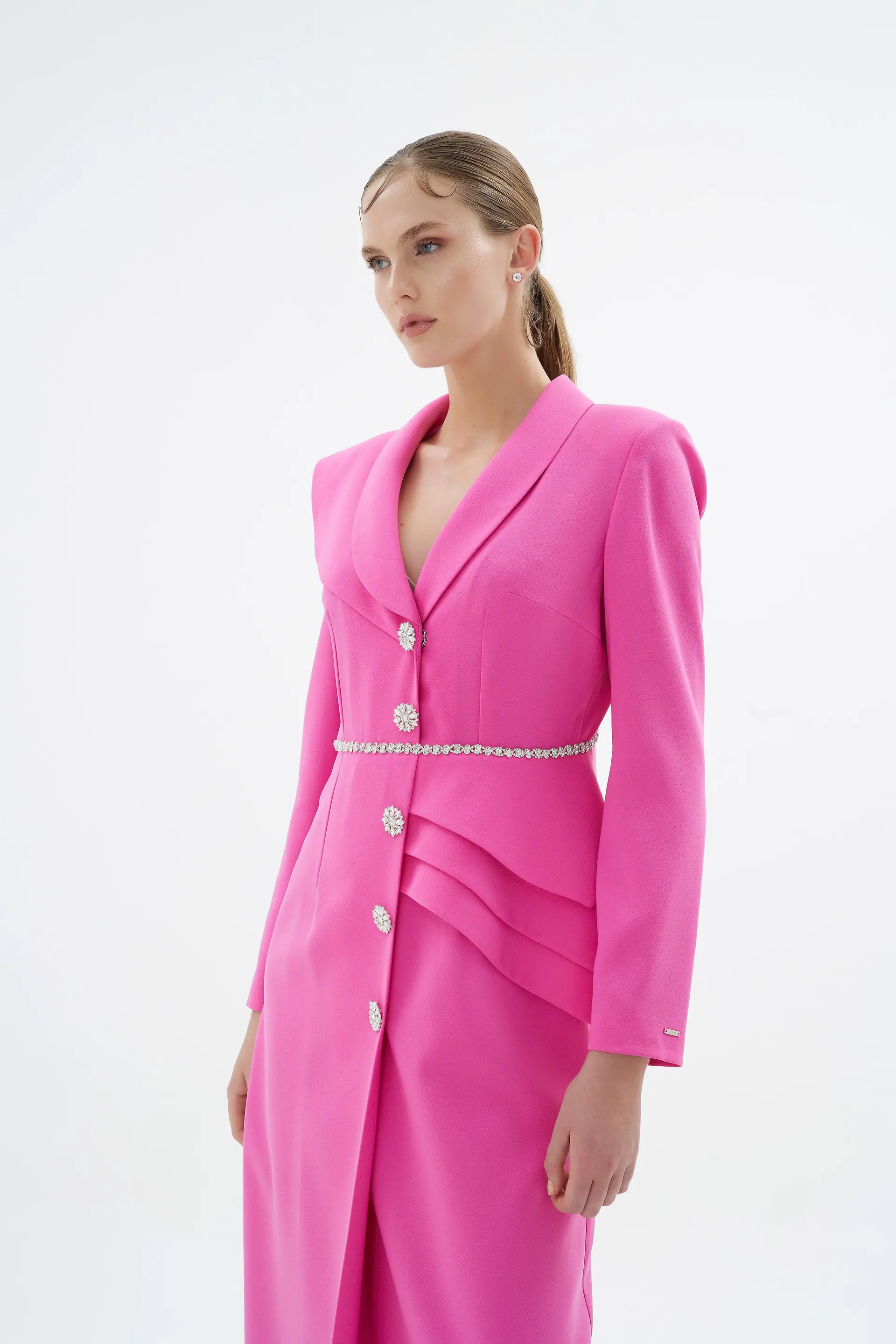 Liana Tailored Jacket Dress – Pink, photo 2