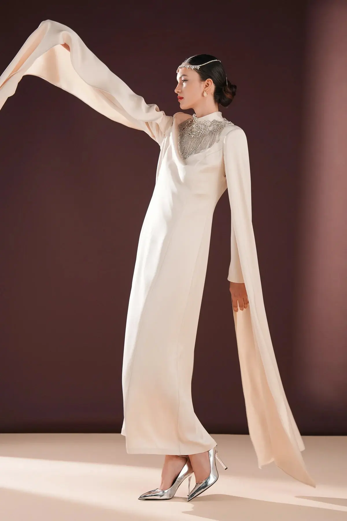 Aurevia Flowing Maxi Dress – Ecru, photo 6