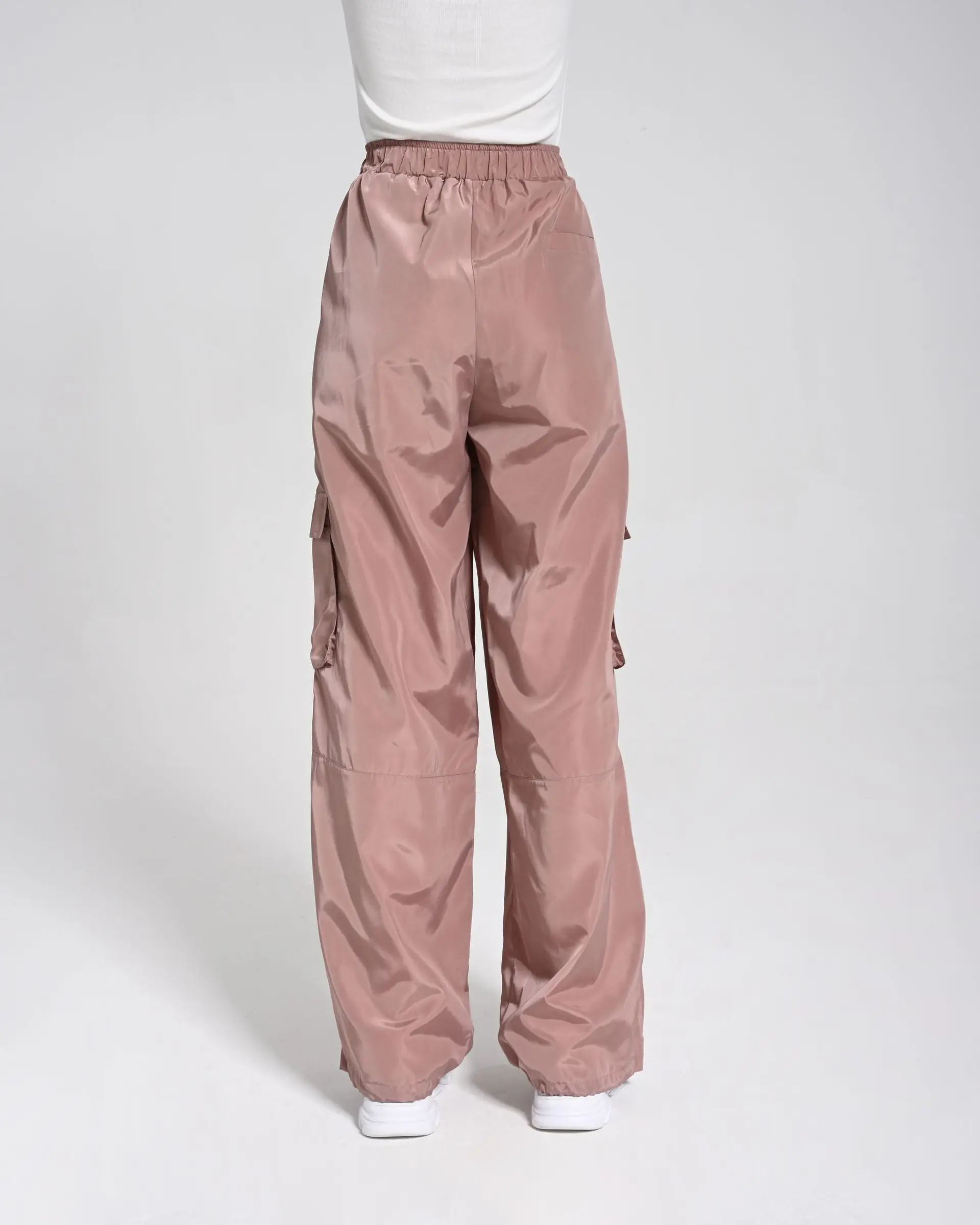 Beli Lastikli Kargo Pantolon - Pembe, photo 4