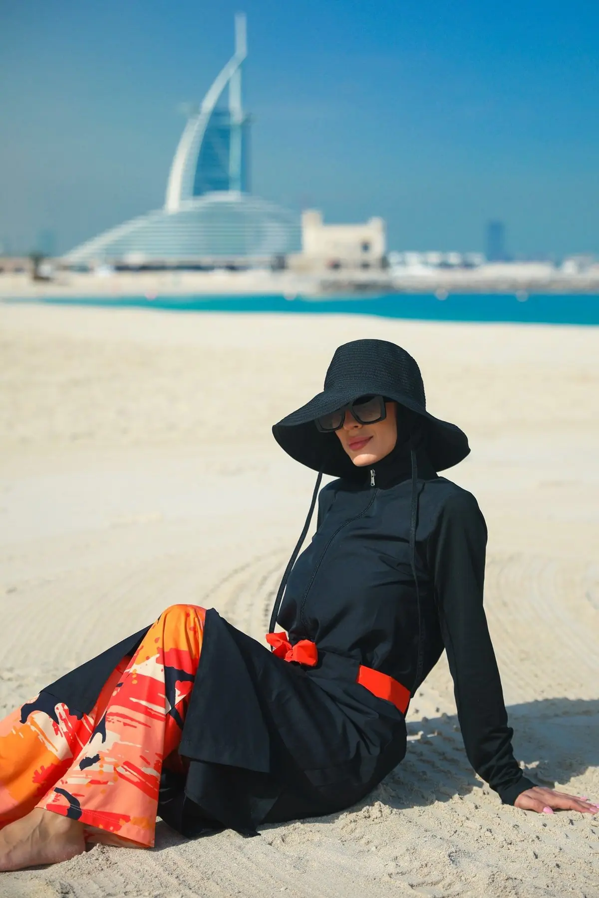 Woven Black Burkini Modest Swimwear M2311, photo 5