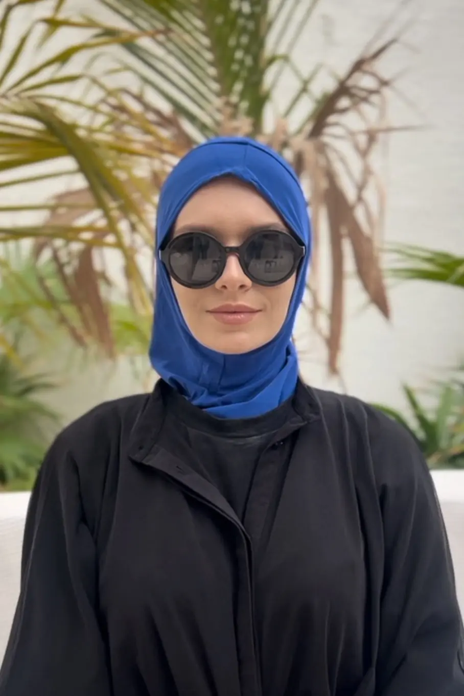 Swimming Pullover Hijab - Blue