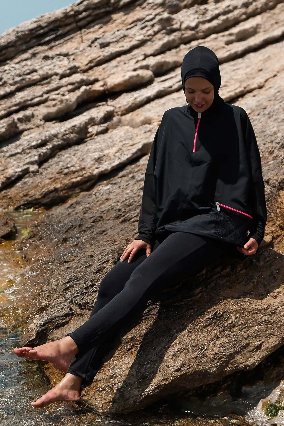 Woven Black Burkini Modest Swimwear M2275, photo 4