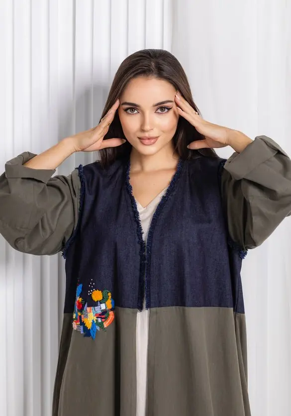 Green Denim Abaya, photo 2
