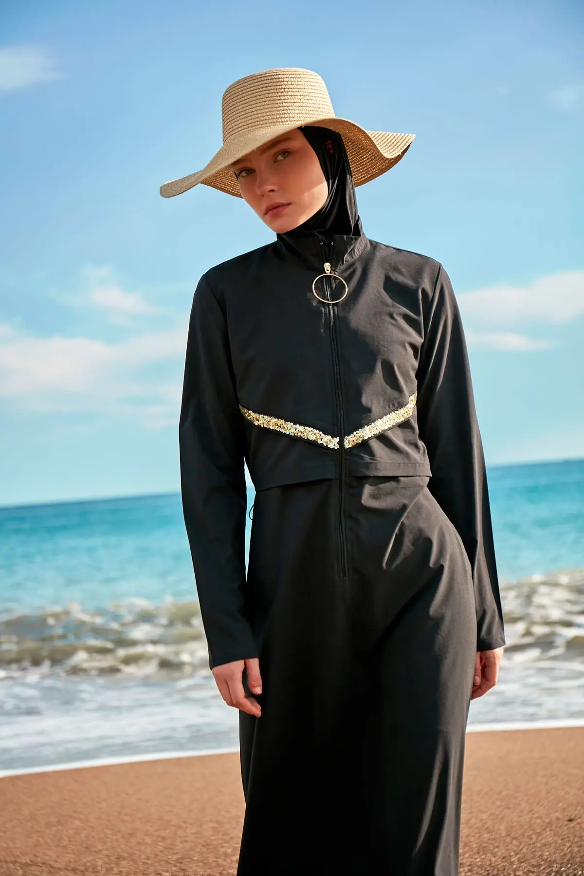 Woven Black Burkini Modest Swimwear M2410, photo 2