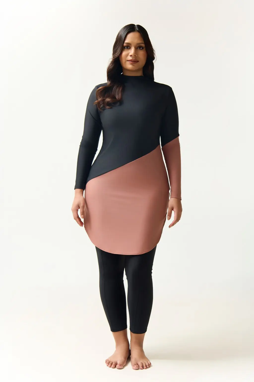 Maya Swim Dress - Black/Earth, photo 5