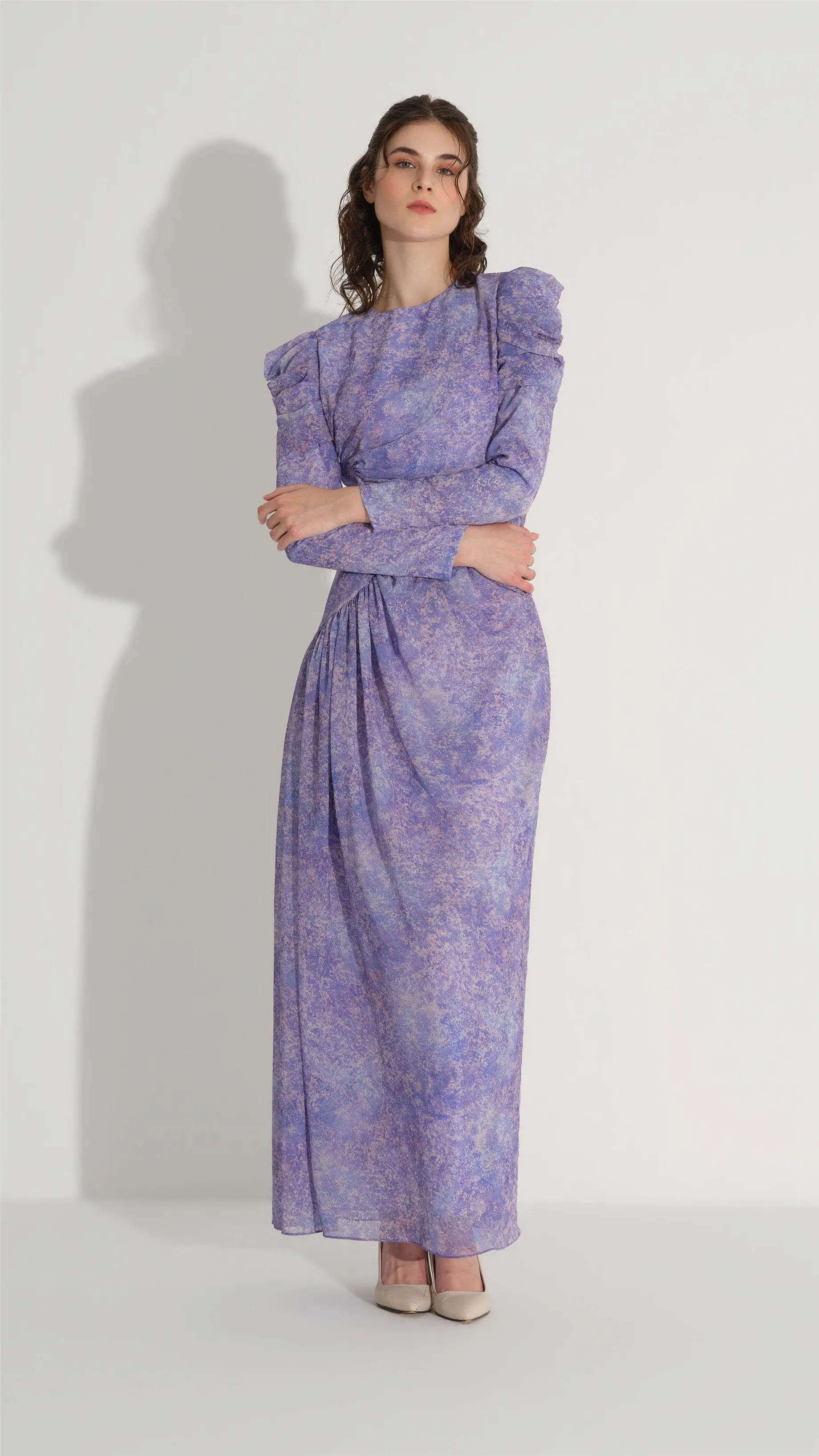 Side Ruched Dress – Lilac, photo 3