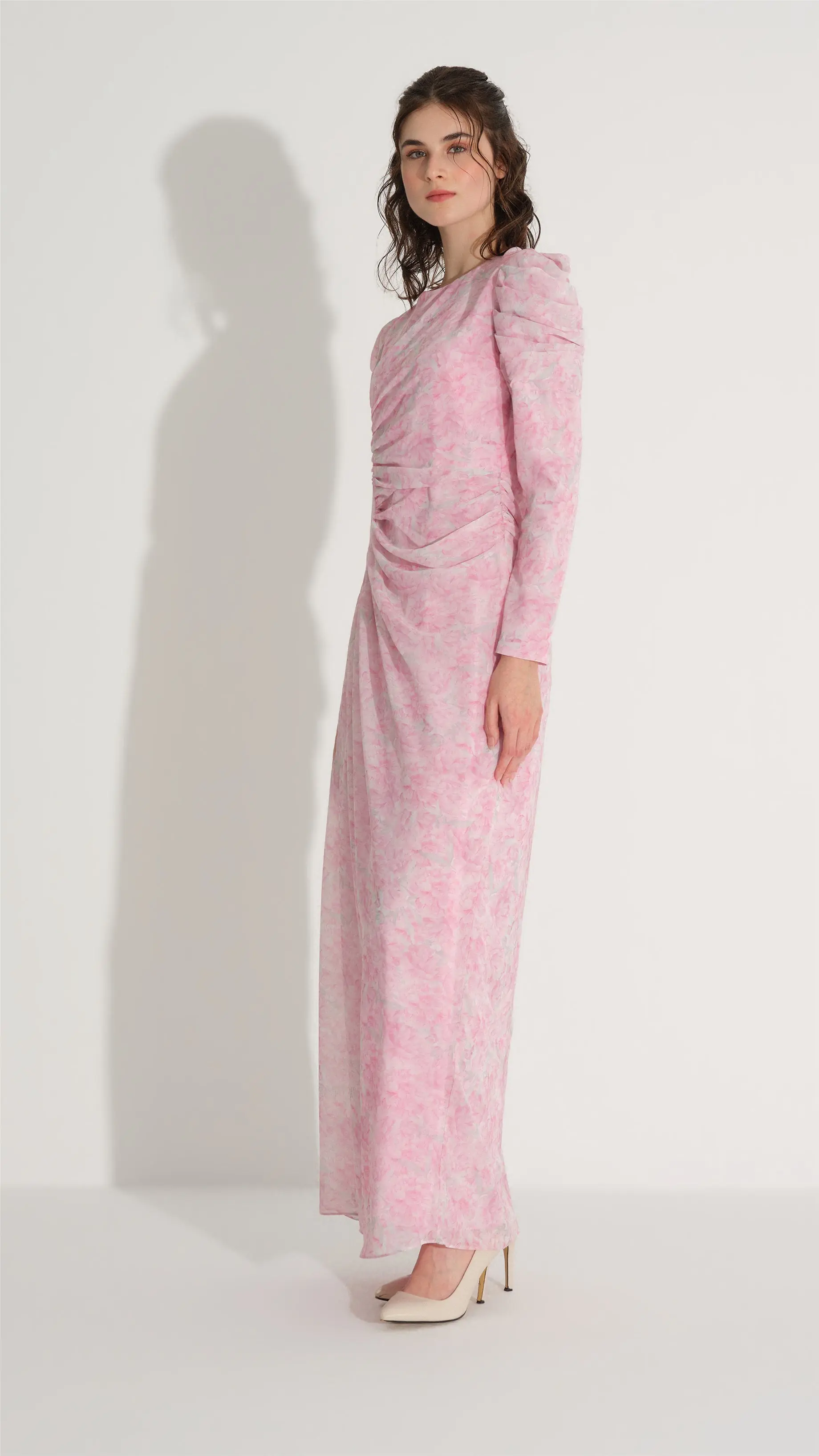 Side Ruched Dress – Pink, photo 4