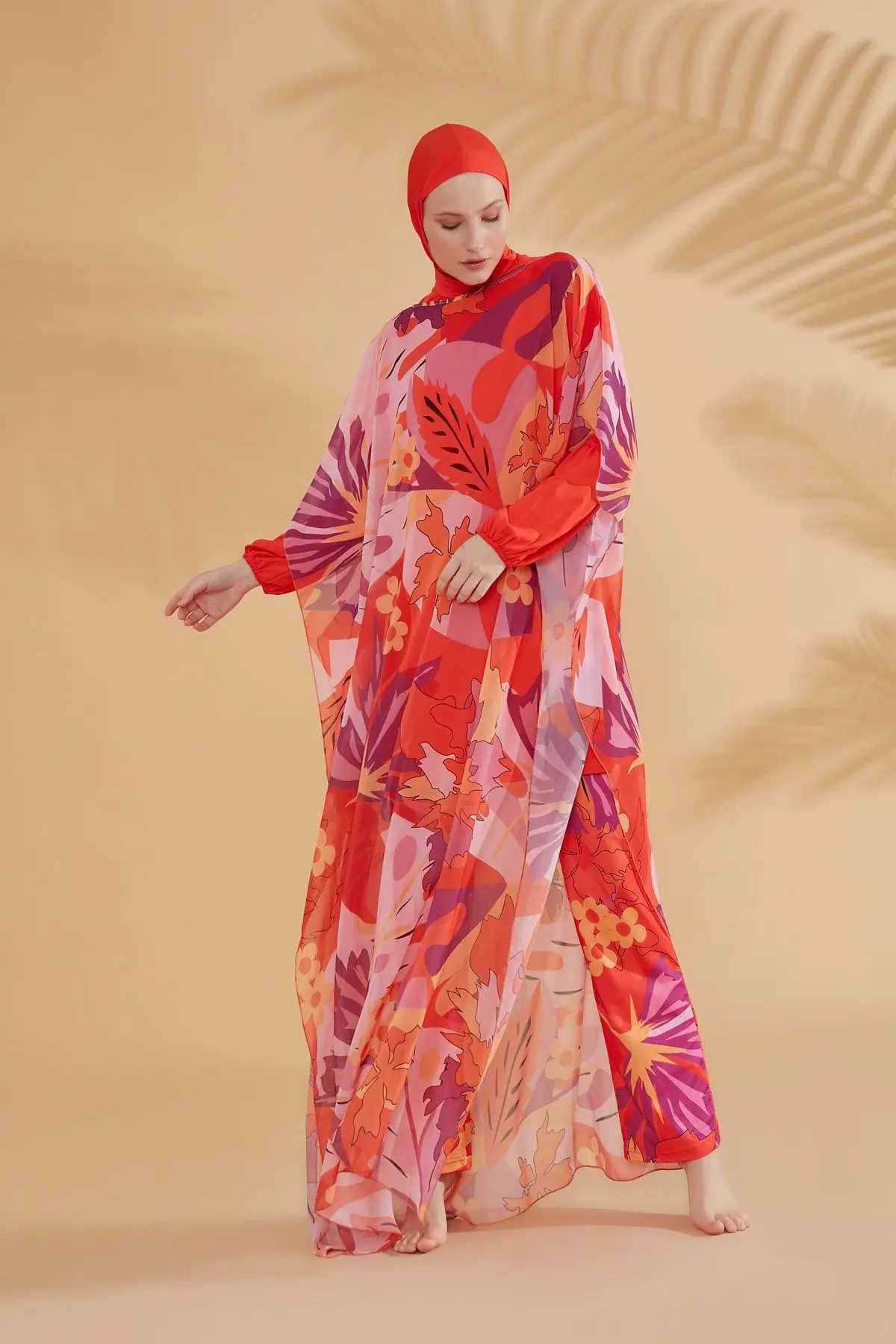 Lycra Orange Burkini Modest Swimwear M2317, photo 6