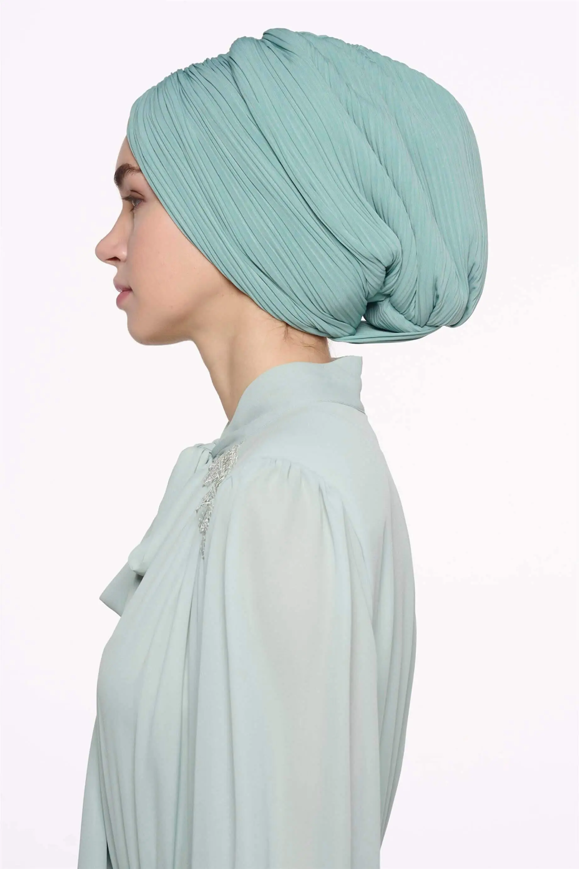 Cross-Wrap Bonnet – Mint, photo 3