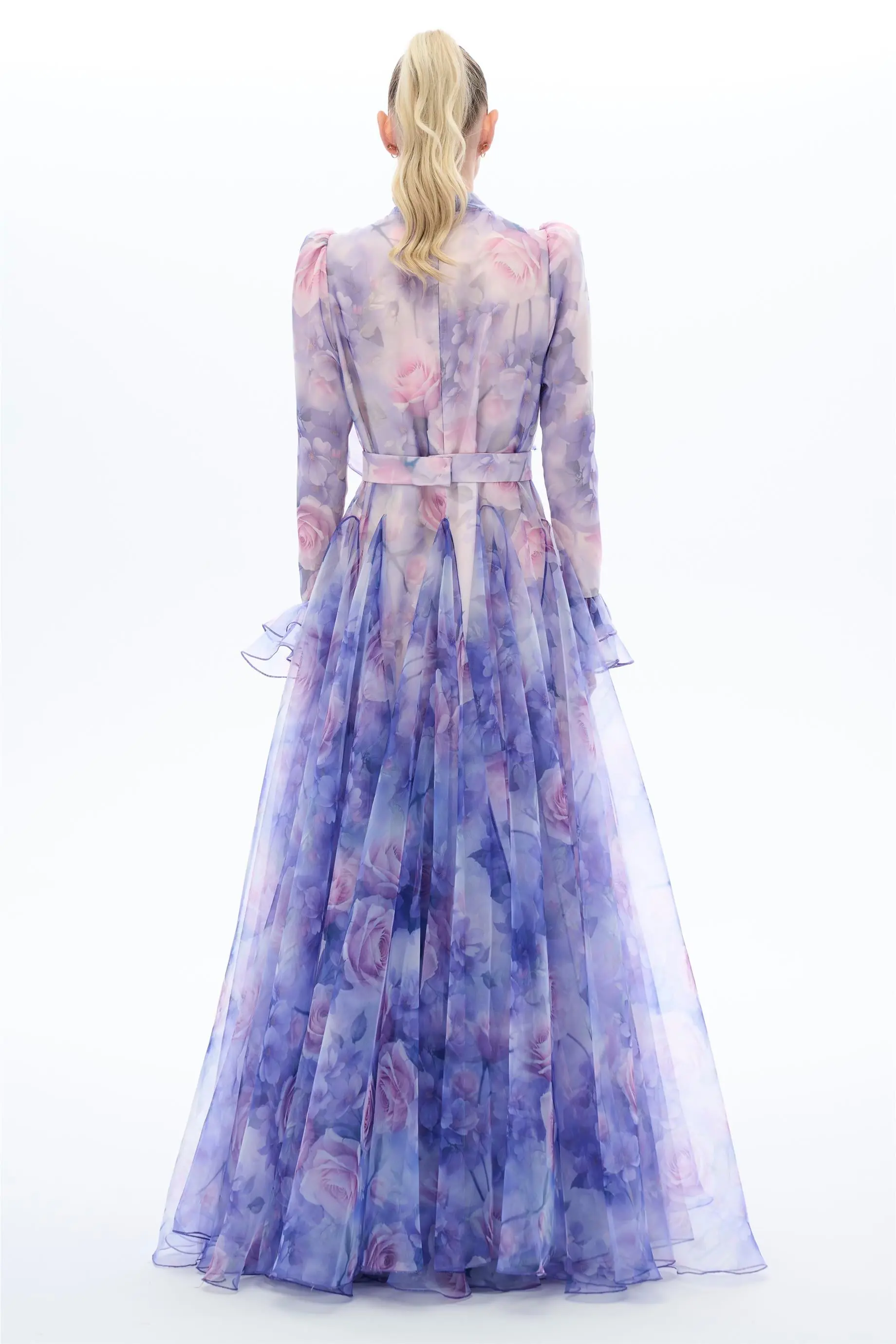 Printed Organza Dress - Lilac, photo 4
